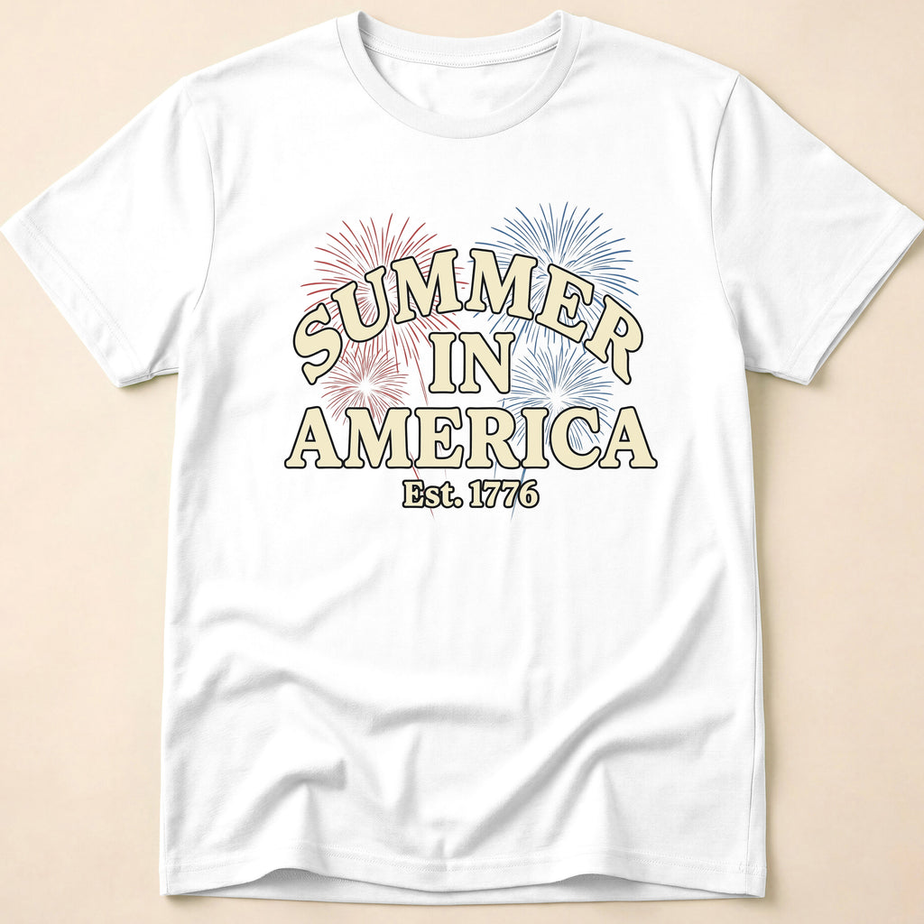 Vintage Summer In America Fireworks T-Shirt