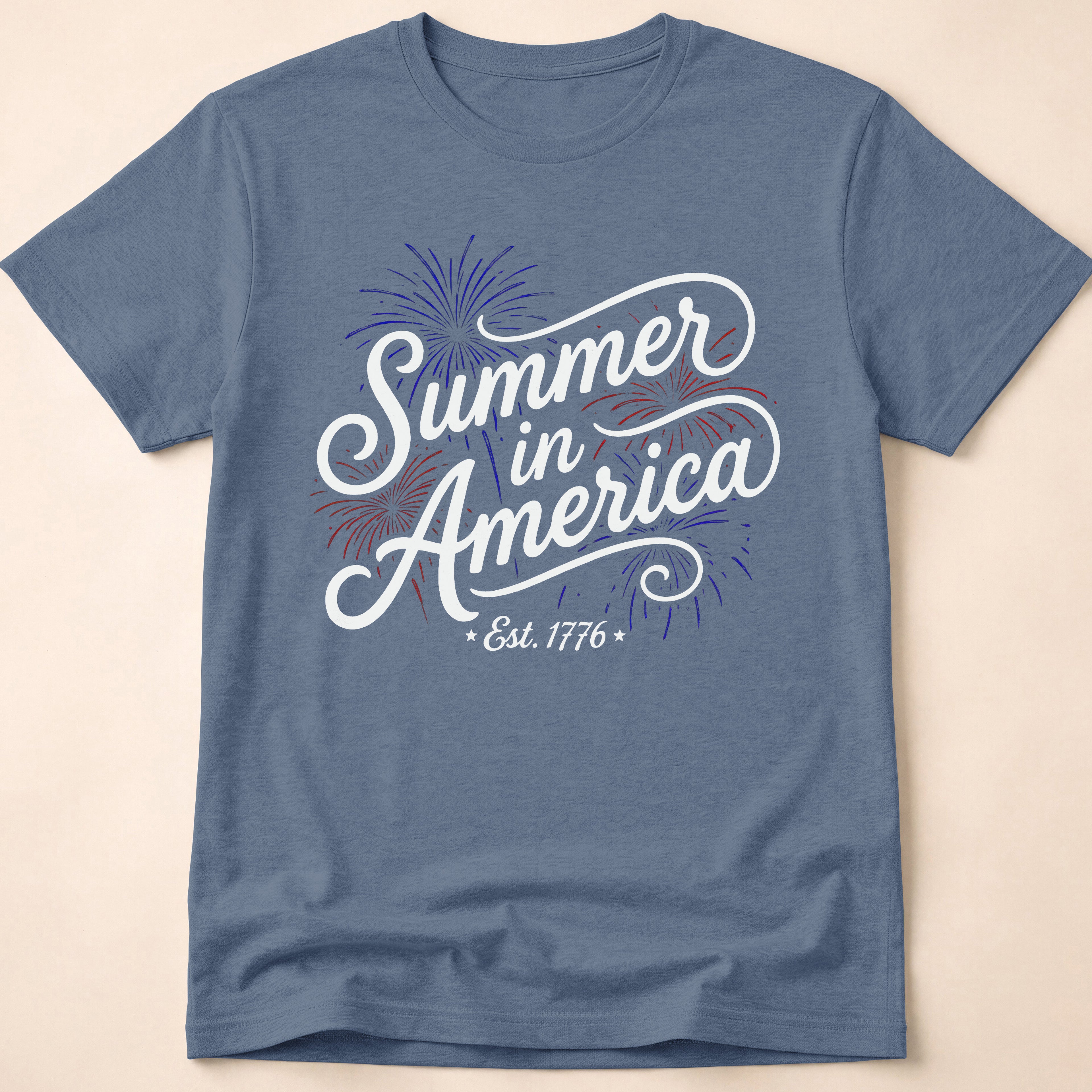 Summer In America Fireworks Est 1776 T-Shirt