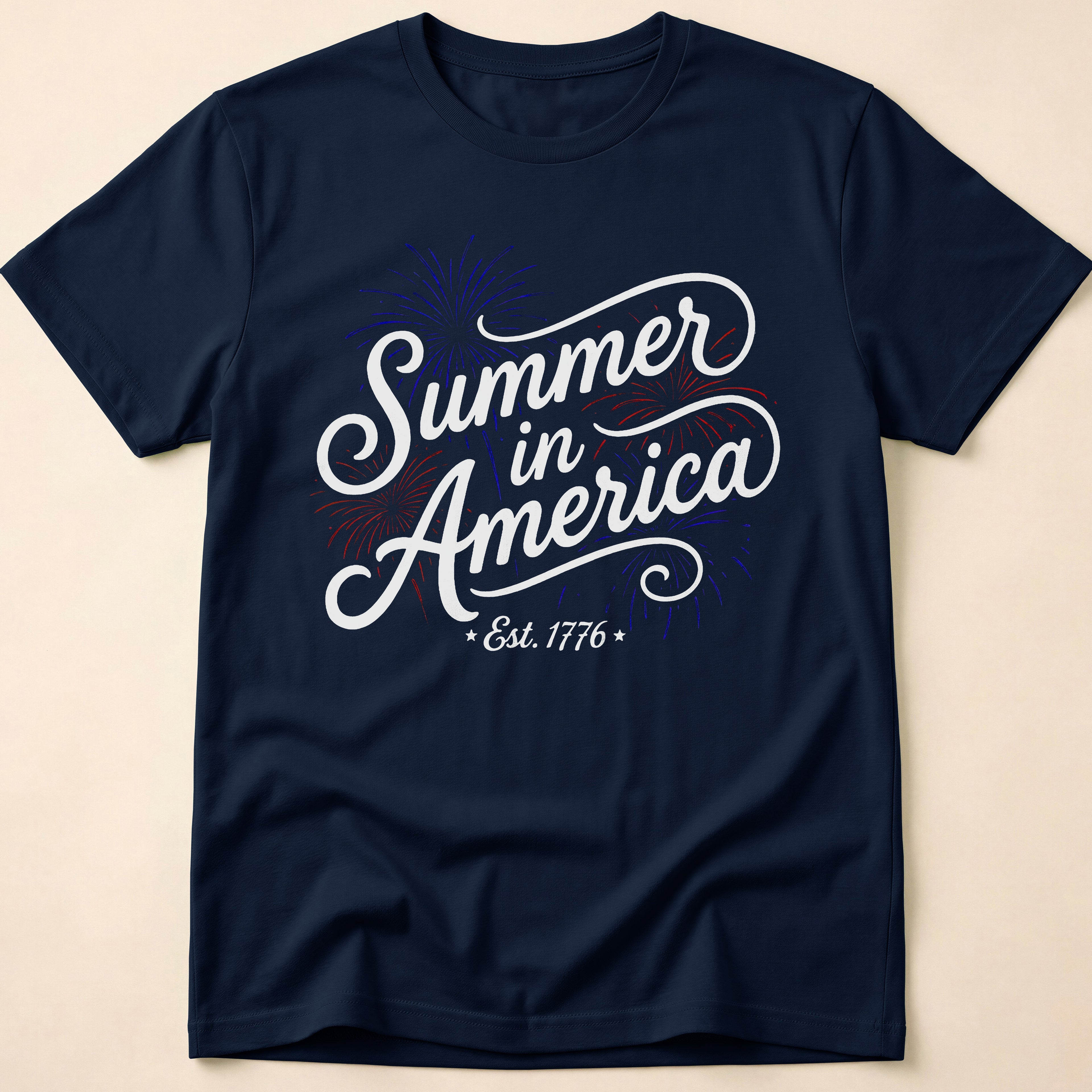 Summer In America Fireworks Est 1776 T-Shirt