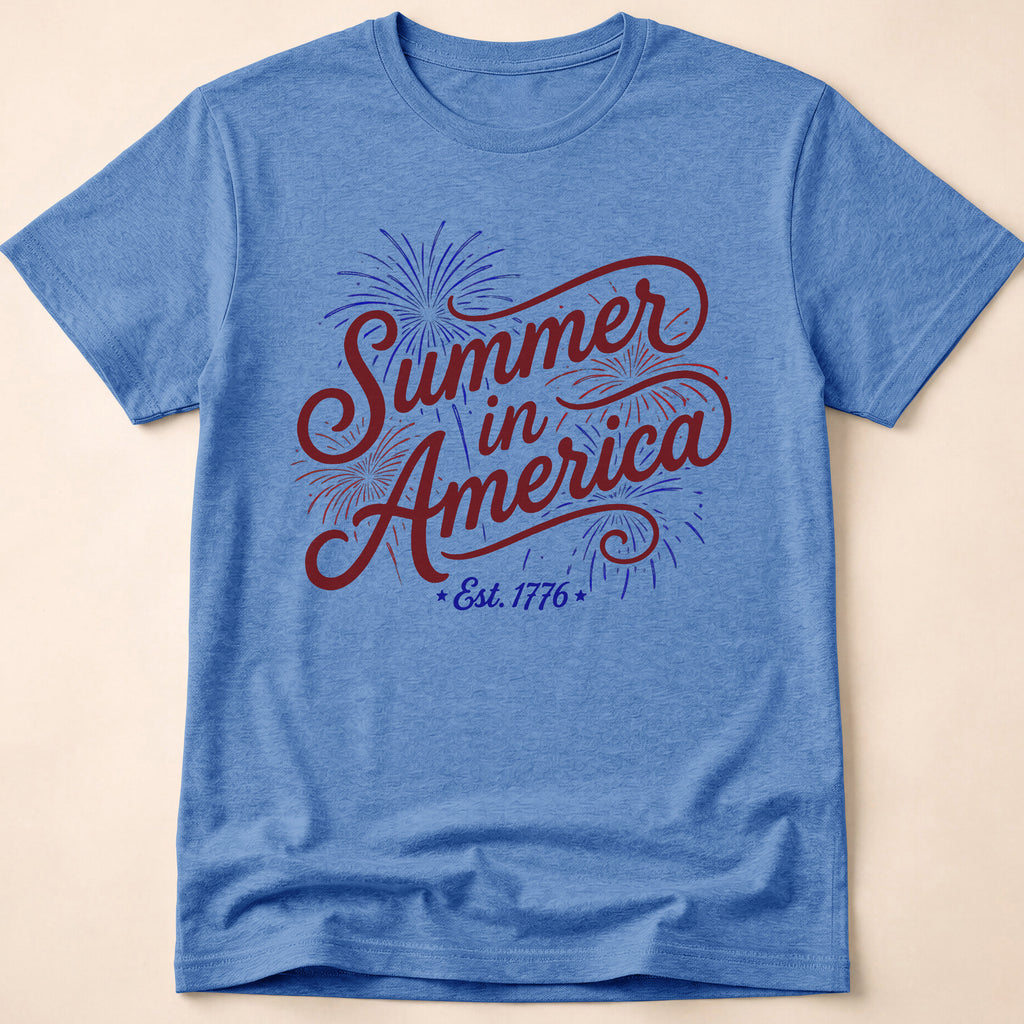 Summer In America Fireworks Est 1776 T-Shirt