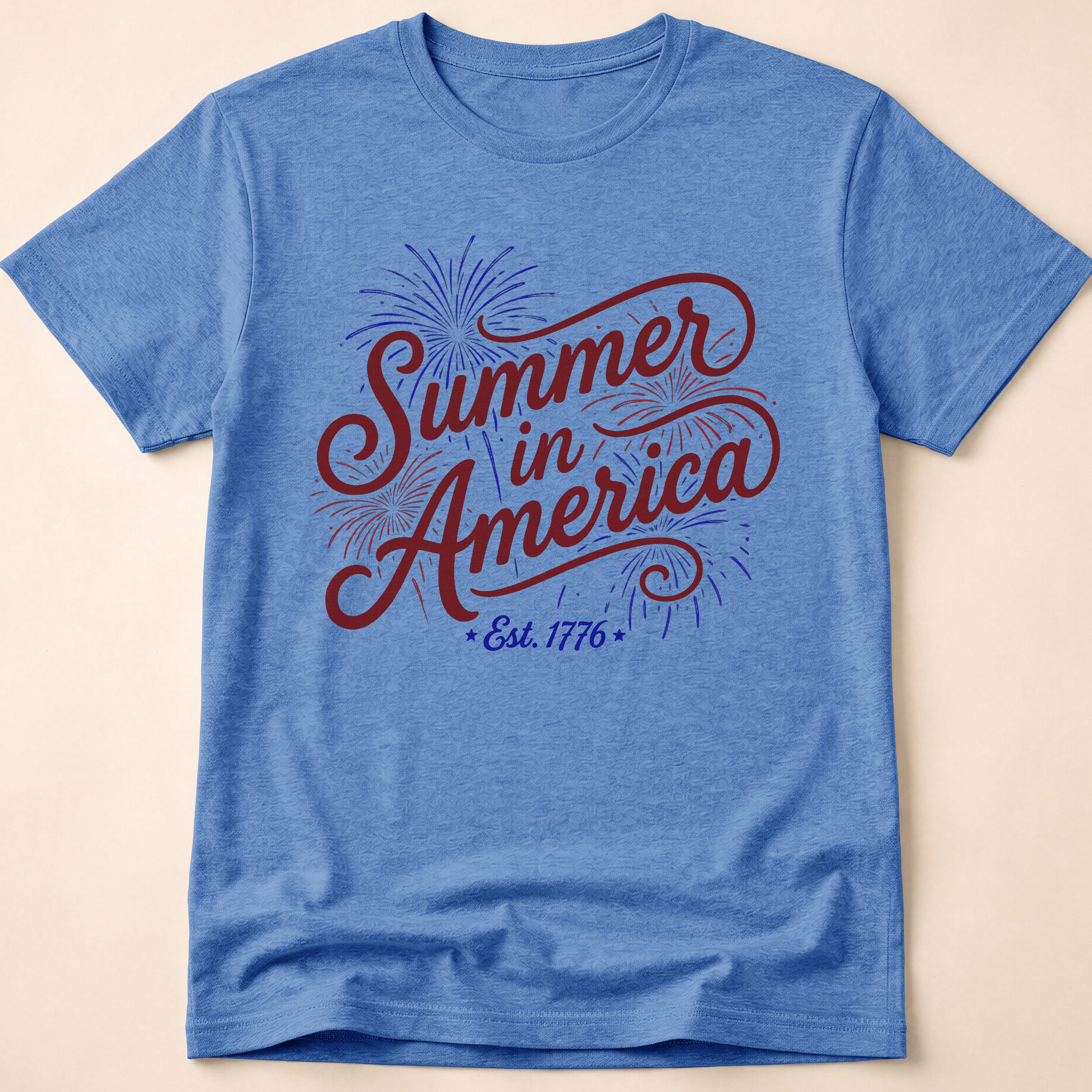 Summer In America Fireworks Est 1776 T-Shirt