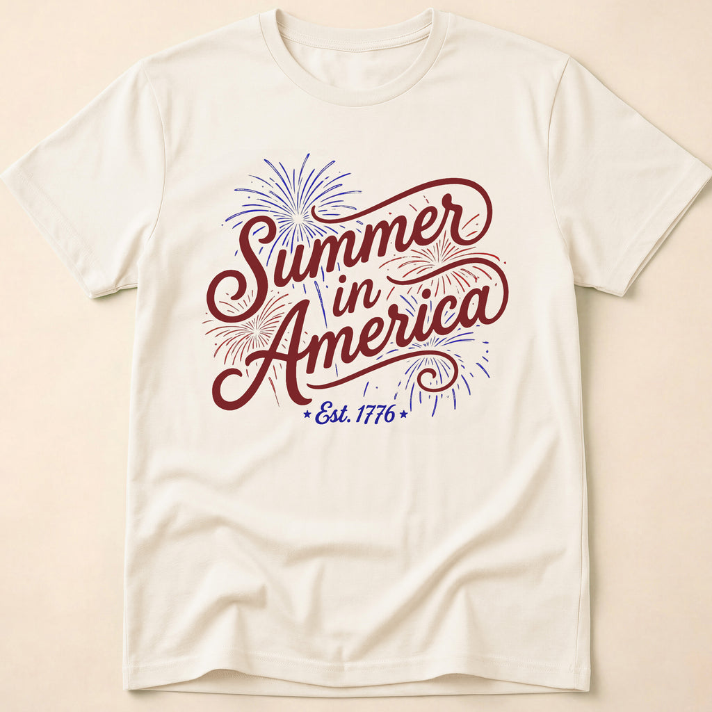 Summer In America Fireworks Est 1776 T-Shirt