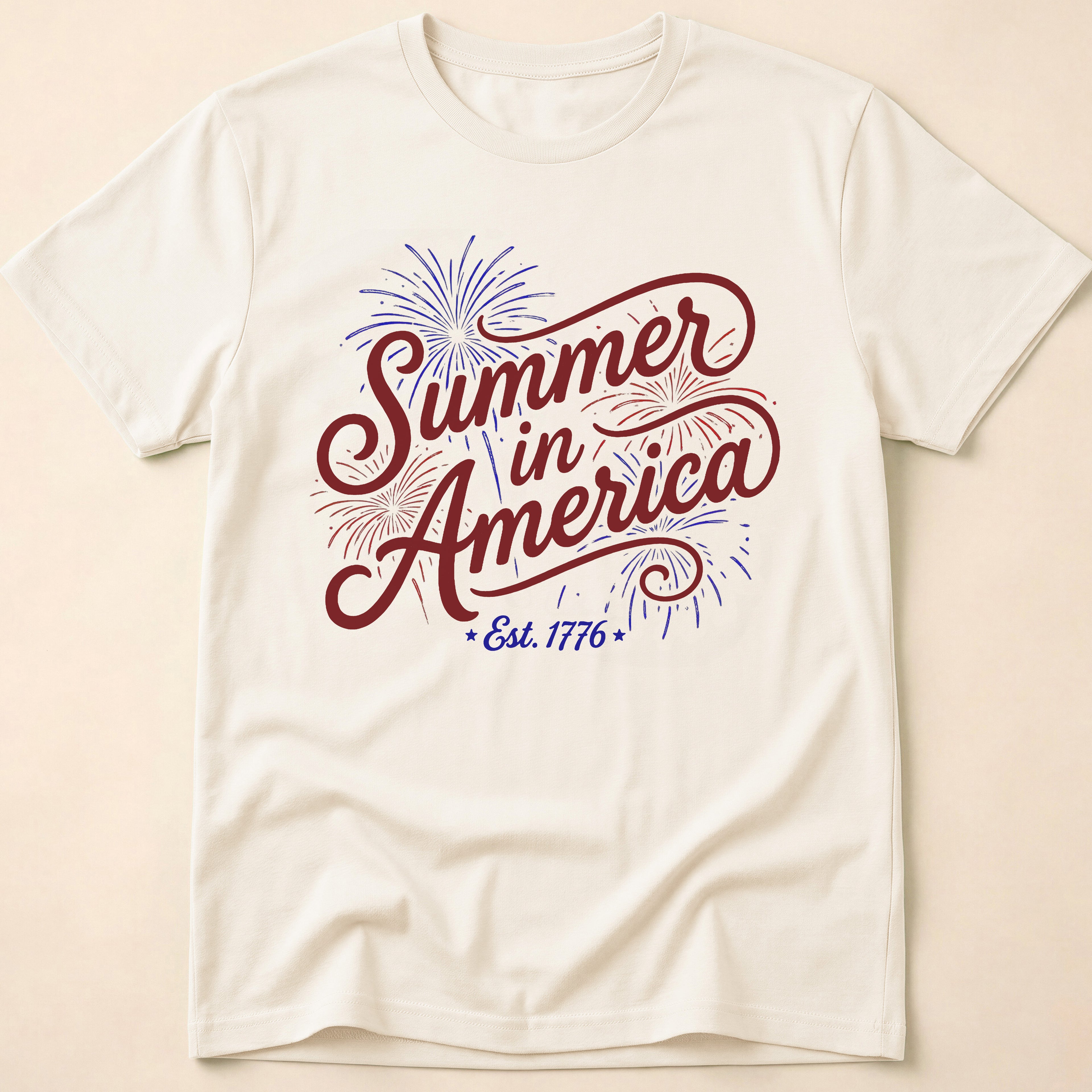 Summer In America Fireworks Est 1776 T-Shirt