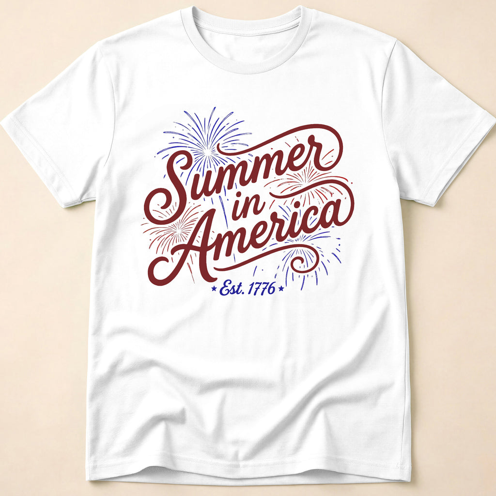 Summer In America Fireworks Est 1776 T-Shirt
