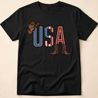Western Cowboy Hat And Boots USA T-Shirt