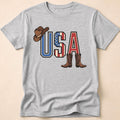Western Cowboy Hat And Boots USA T-Shirt