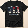 Distressed Collegiate USA Flag Est 1776 T-Shirt