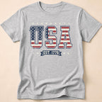 Distressed Collegiate USA Flag Est 1776 T-Shirt