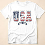 Distressed Collegiate USA Flag Est 1776 T-Shirt