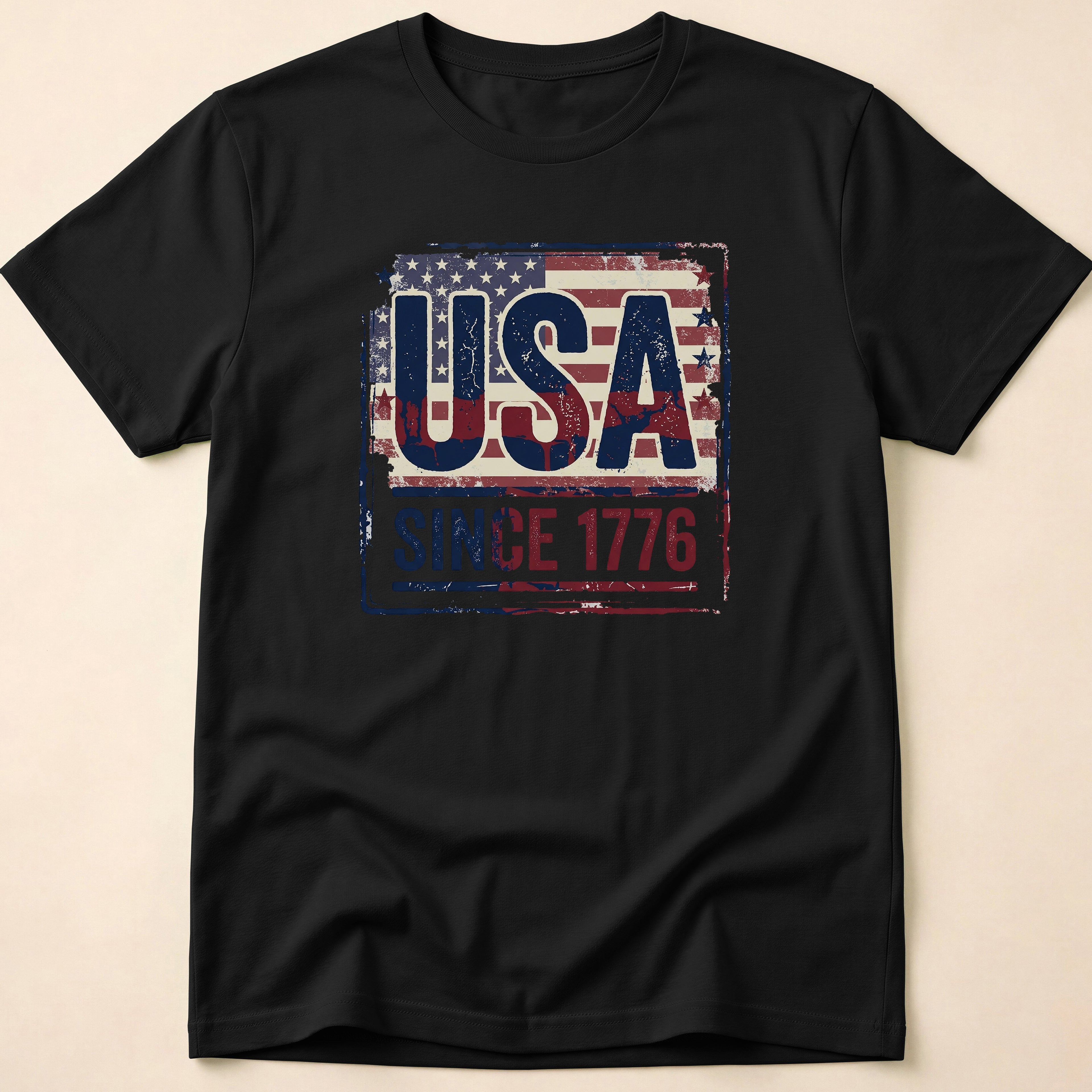 Vintage Distressed USA Flag Since 1776 T-Shirt