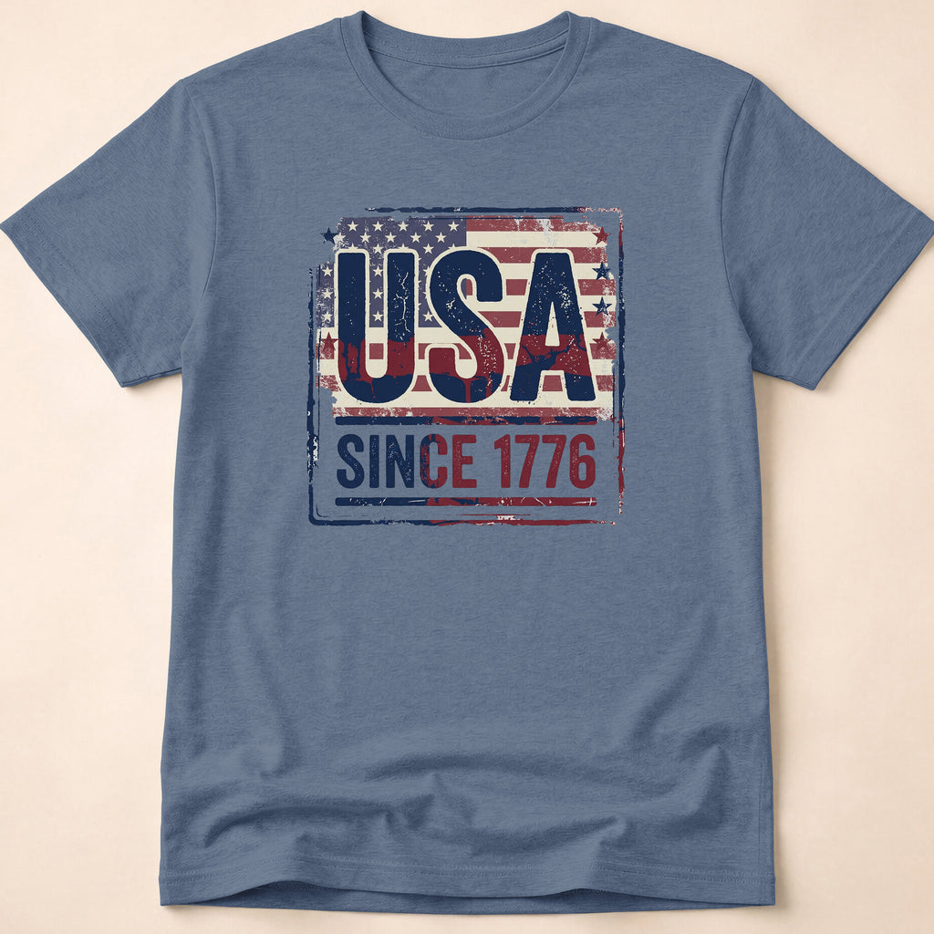 Vintage Distressed USA Flag Since 1776 T-Shirt