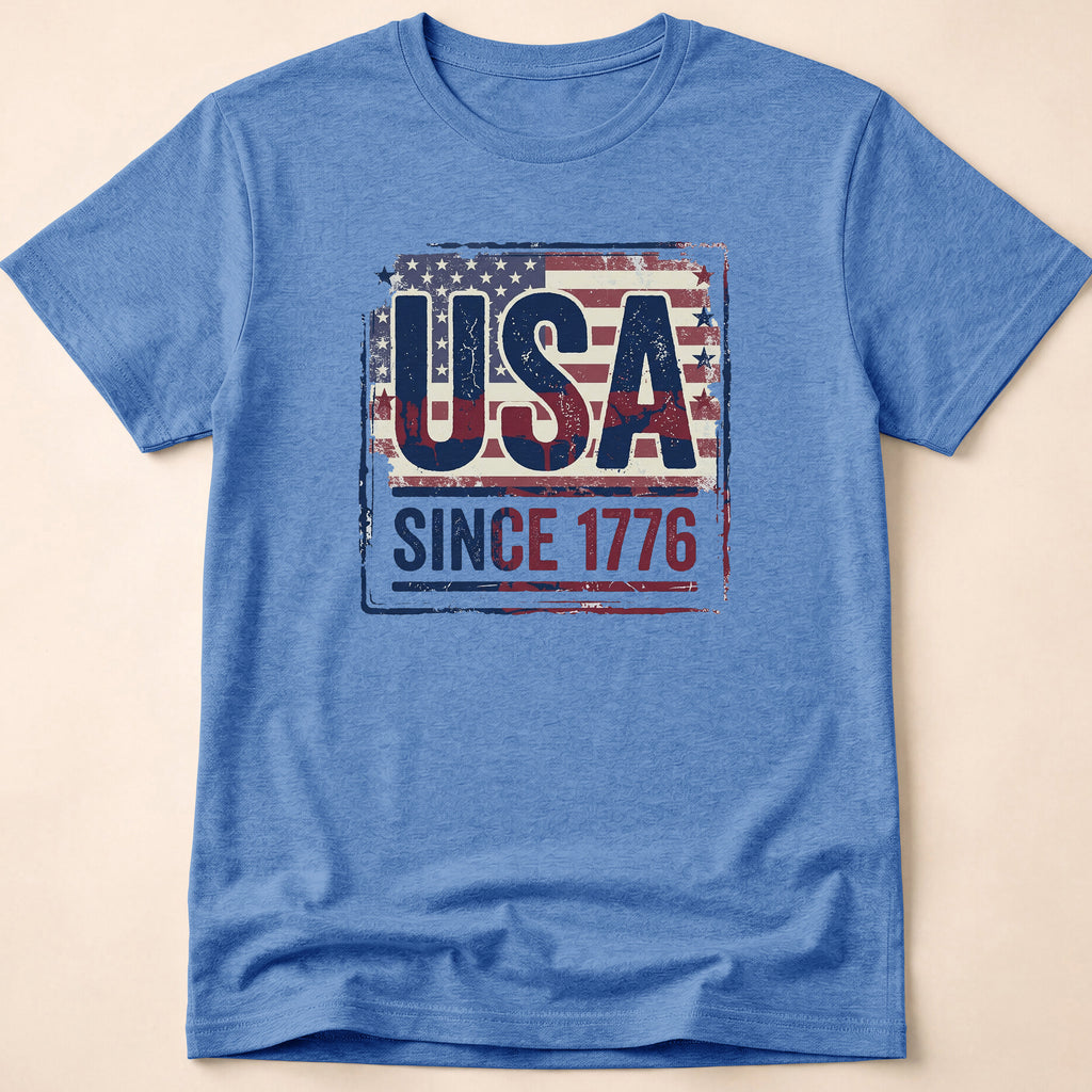 Vintage Distressed USA Flag Since 1776 T-Shirt