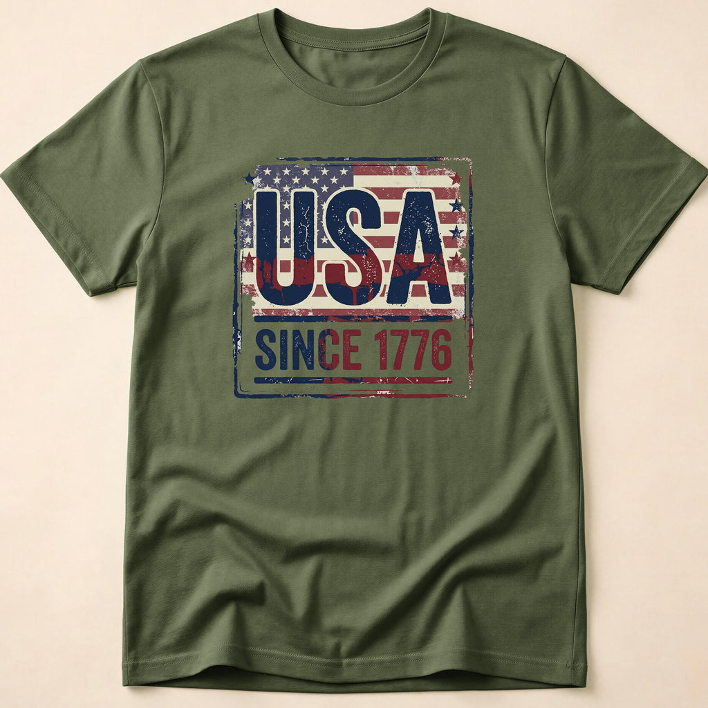 Vintage Distressed USA Flag Since 1776 T-Shirt