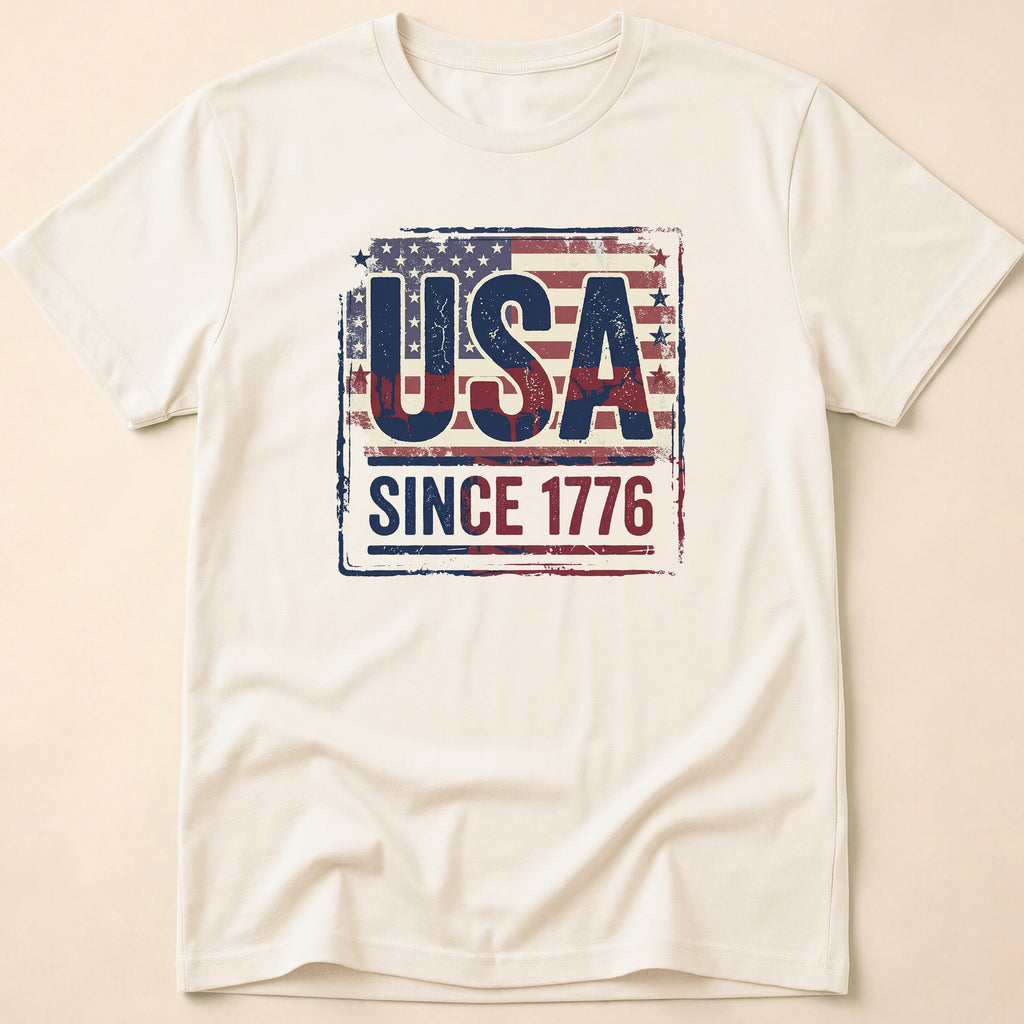 Vintage Distressed USA Flag Since 1776 T-Shirt