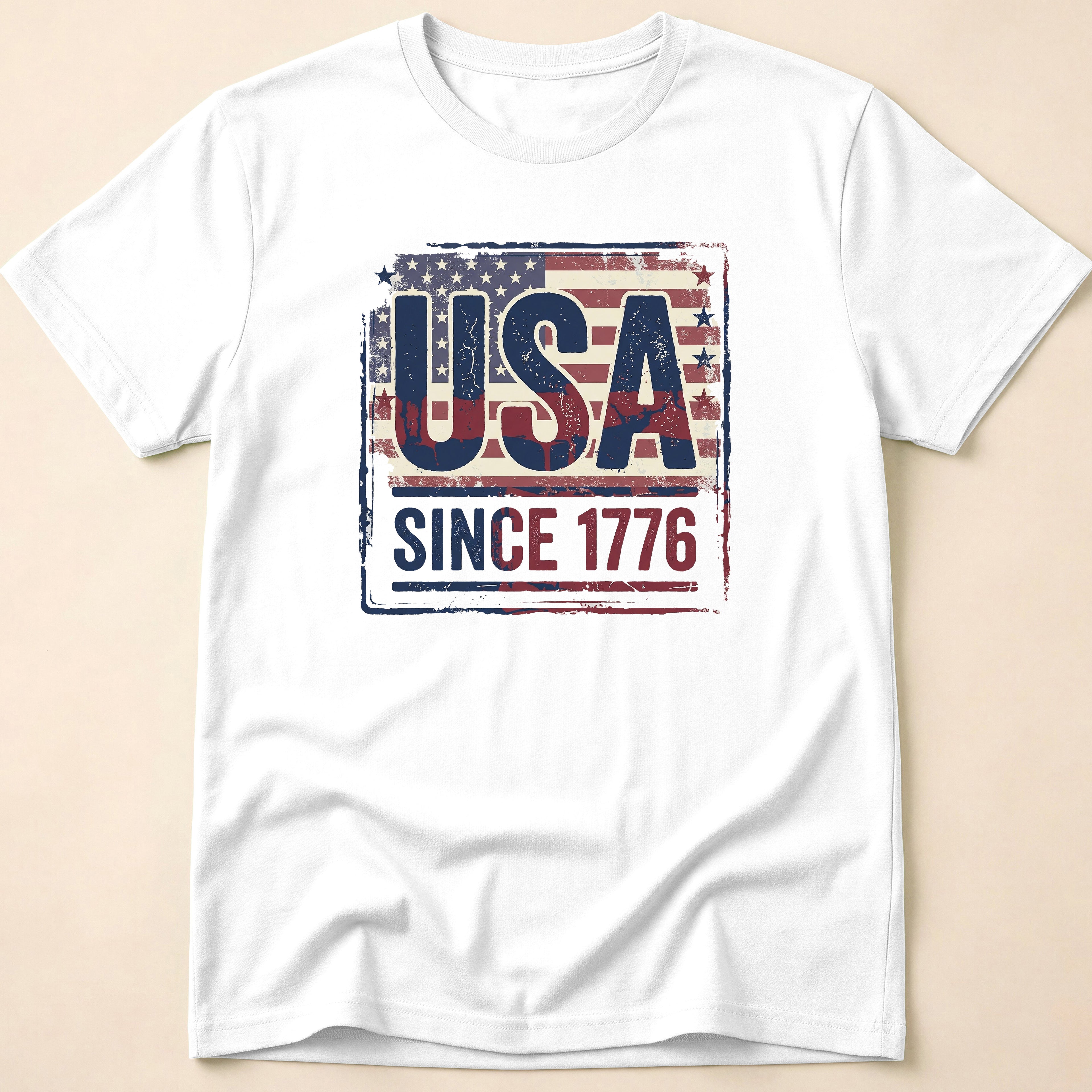 Vintage Distressed USA Flag Since 1776 T-Shirt