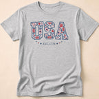 Boho USA Floral Rose Est 1776 T-Shirt