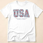 Boho USA Floral Rose Est 1776 T-Shirt