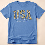 USA Sunflower Est 1776 Floral Boho T-Shirt