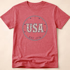 Country Floral USA Est 1776 Rope T-Shirt