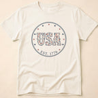 Country Floral USA Est 1776 Rope T-Shirt