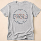 Country Floral USA Est 1776 Rope T-Shirt