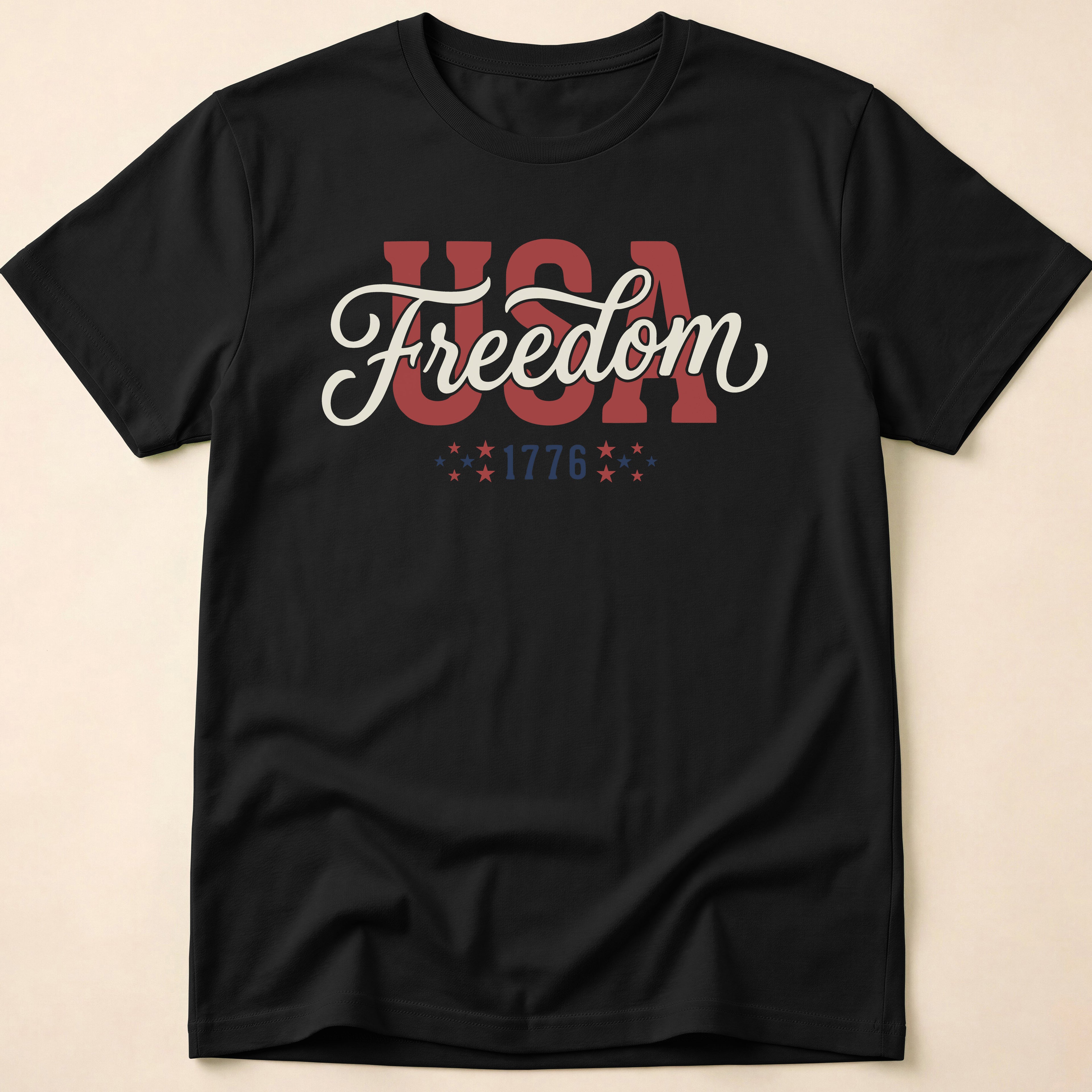 USA Freedom 1776 Classic Script T-Shirt