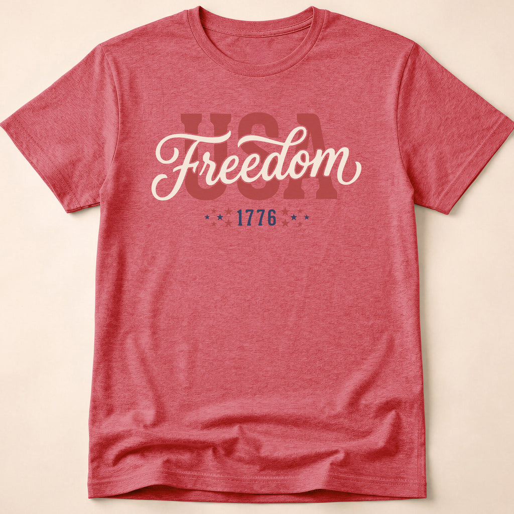 USA Freedom 1776 Classic Script T-Shirt