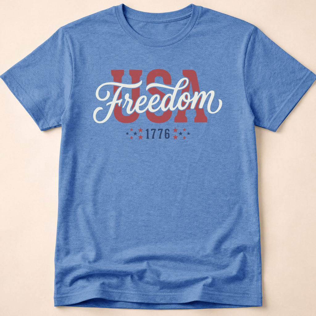 USA Freedom 1776 Classic Script T-Shirt