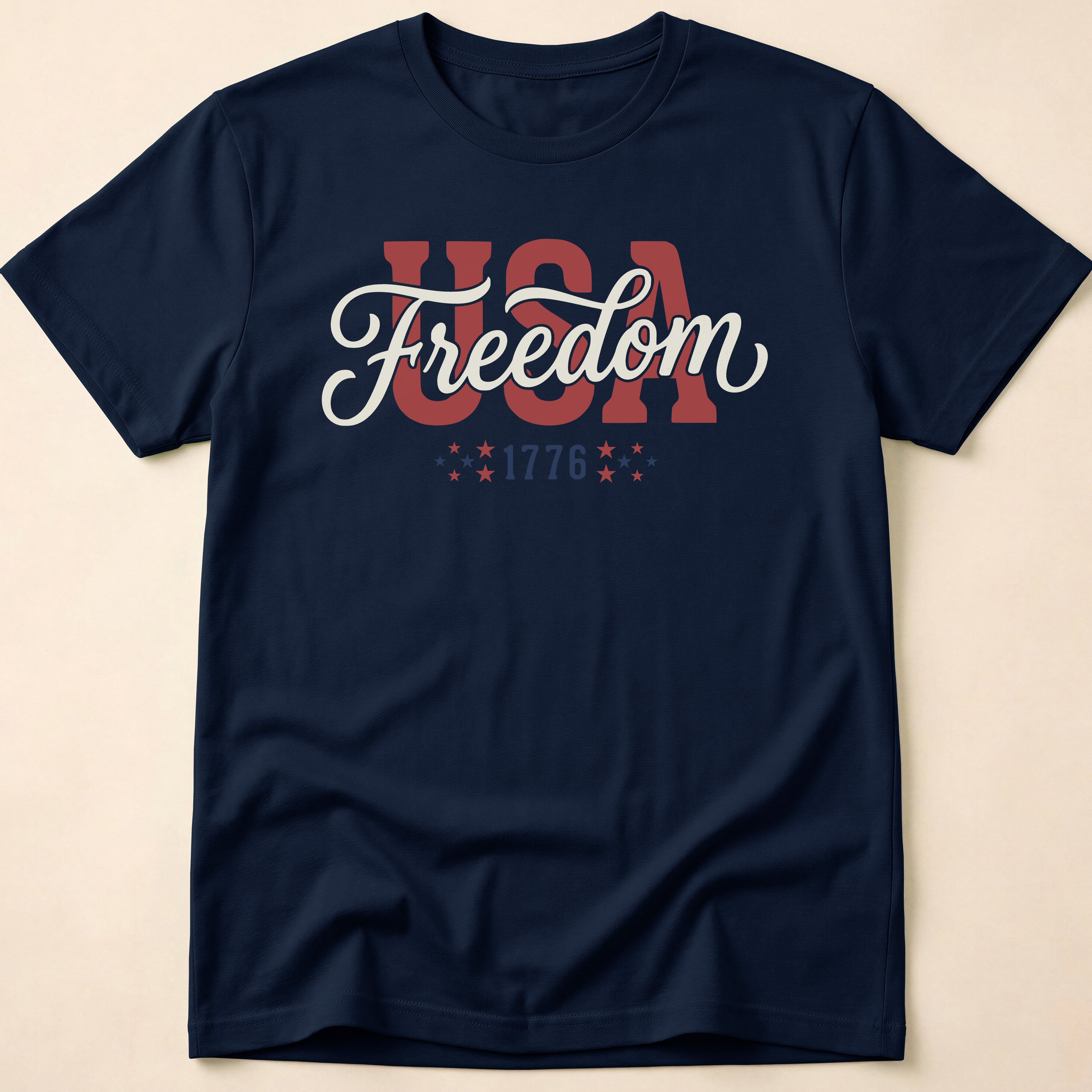 USA Freedom 1776 Classic Script T-Shirt