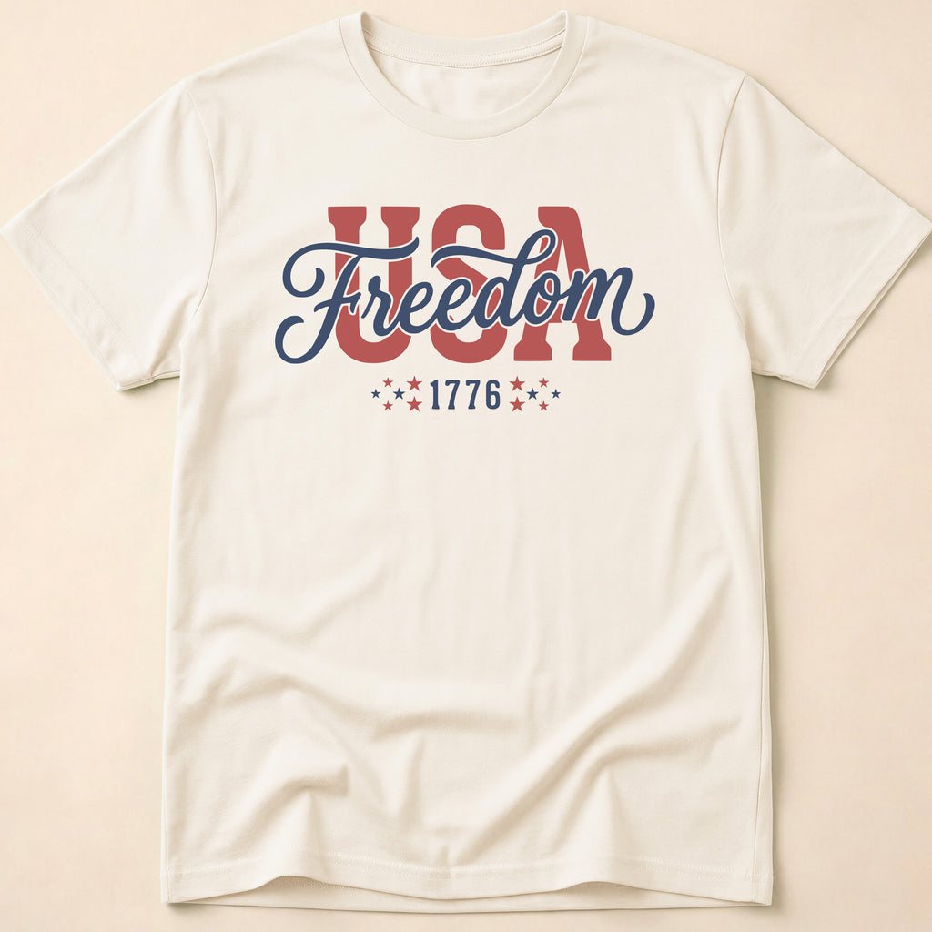 USA Freedom 1776 Classic Script T-Shirt