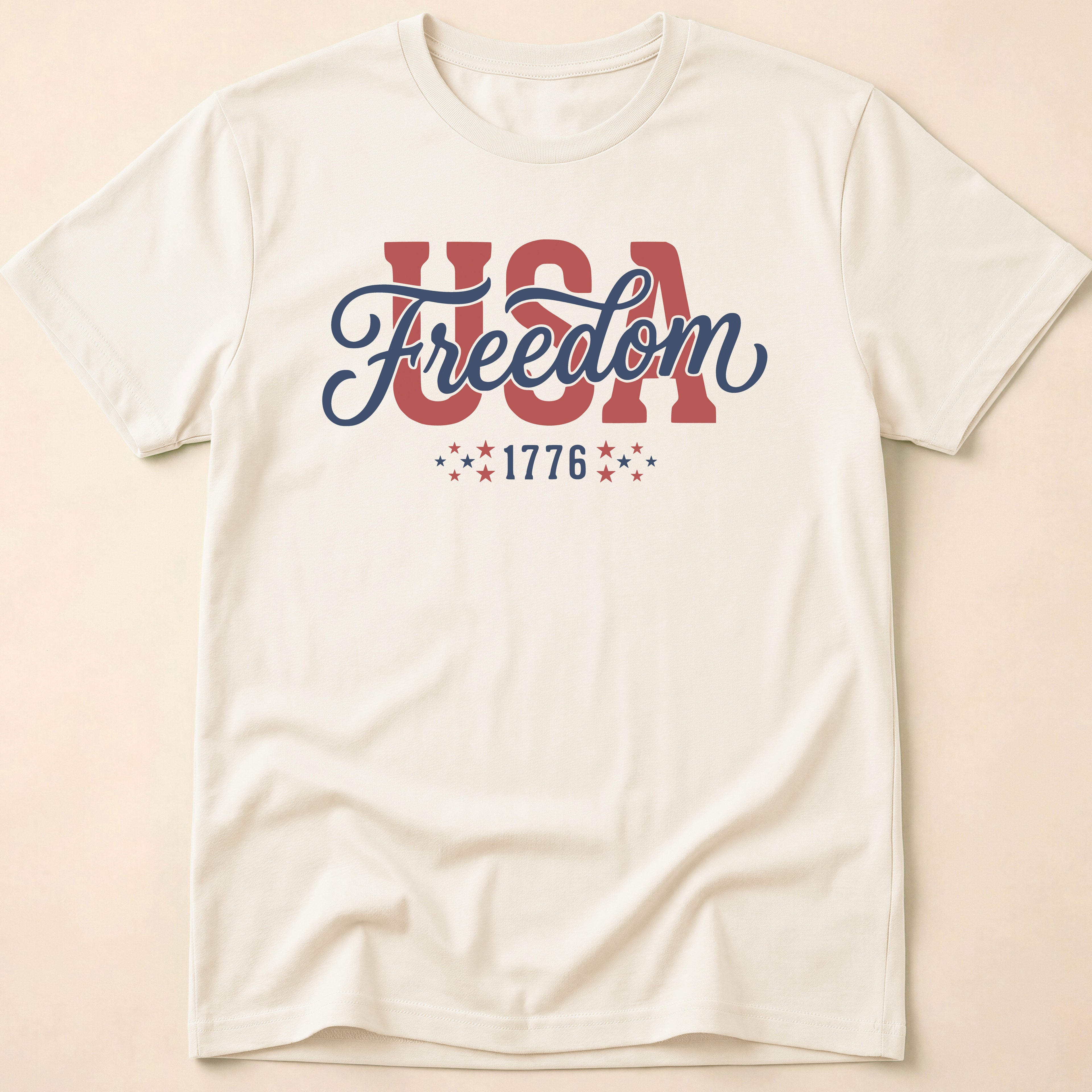 USA Freedom 1776 Classic Script T-Shirt