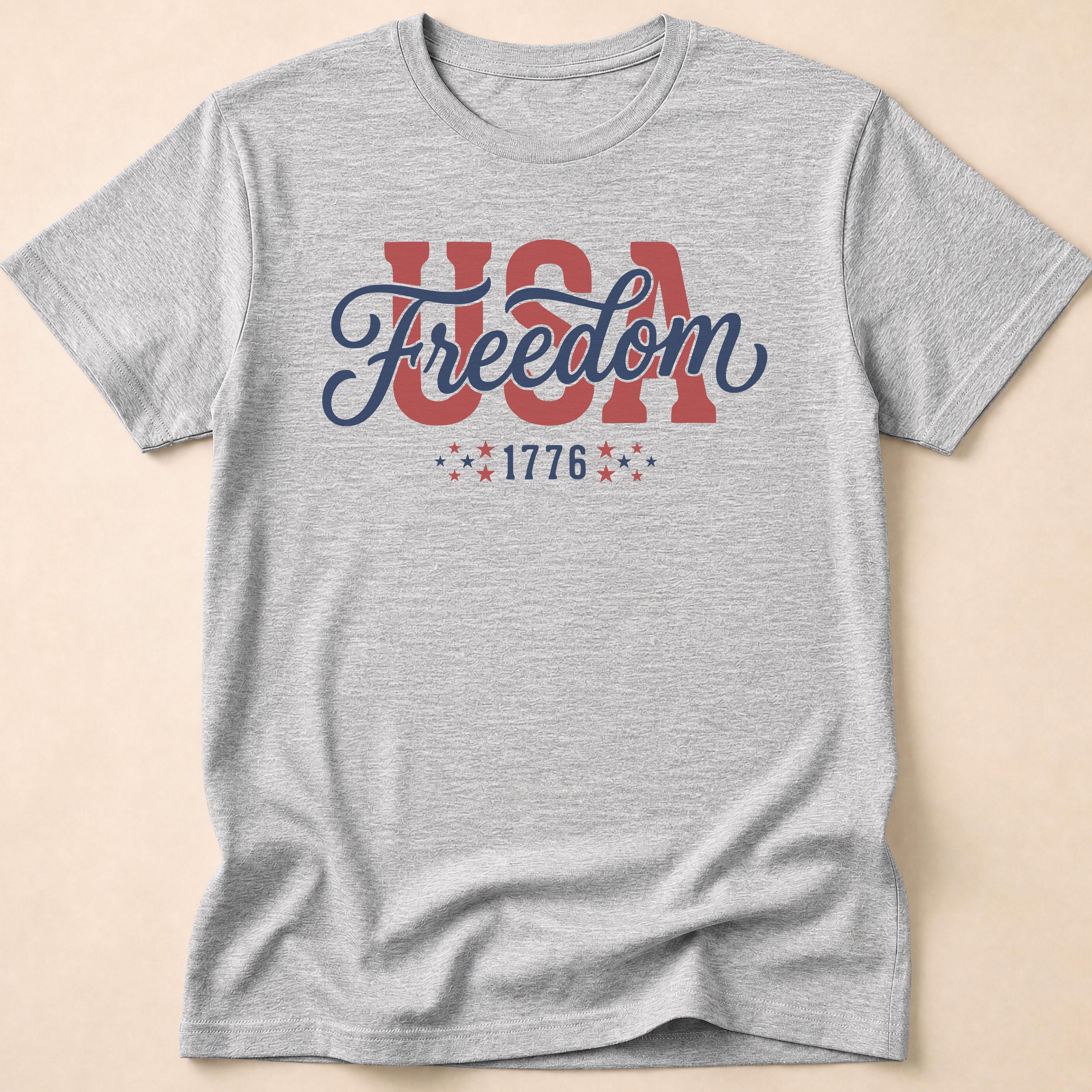USA Freedom 1776 Classic Script T-Shirt