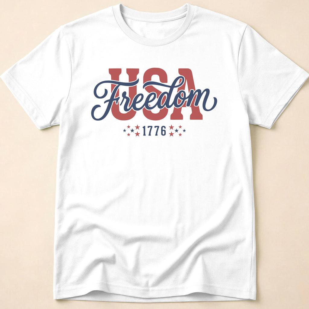 USA Freedom 1776 Classic Script T-Shirt