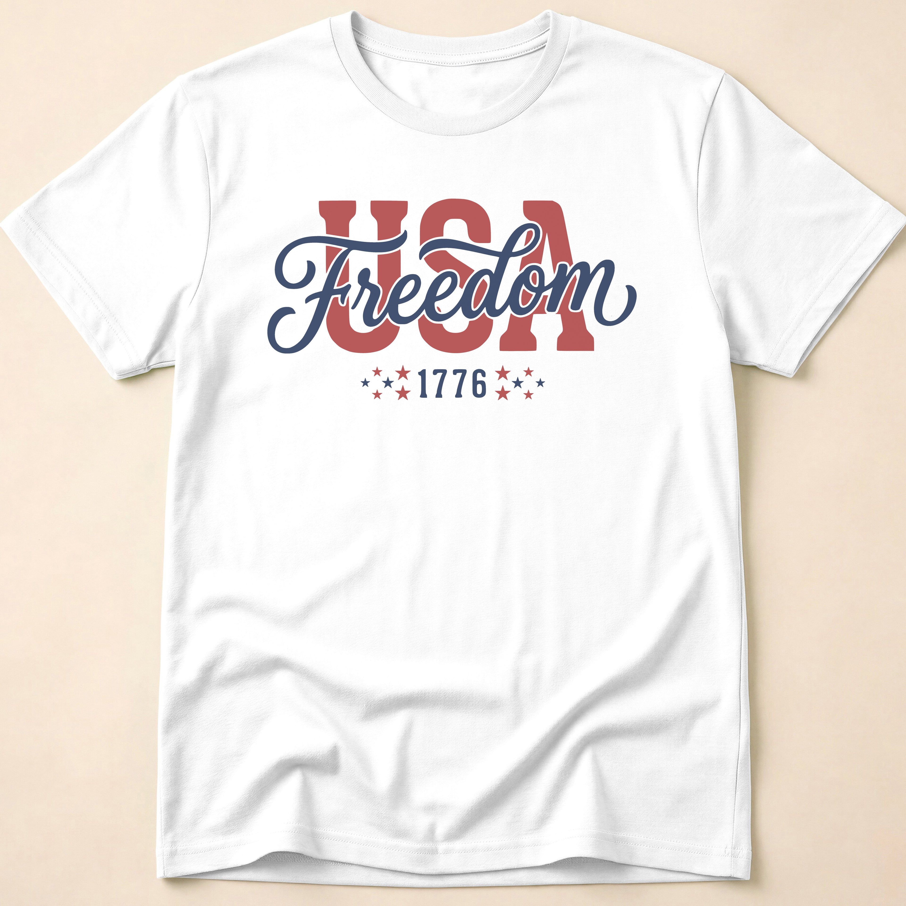 USA Freedom 1776 Classic Script T-Shirt