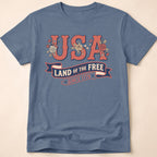 Retro Floral USA Land Of The Free T-Shirt