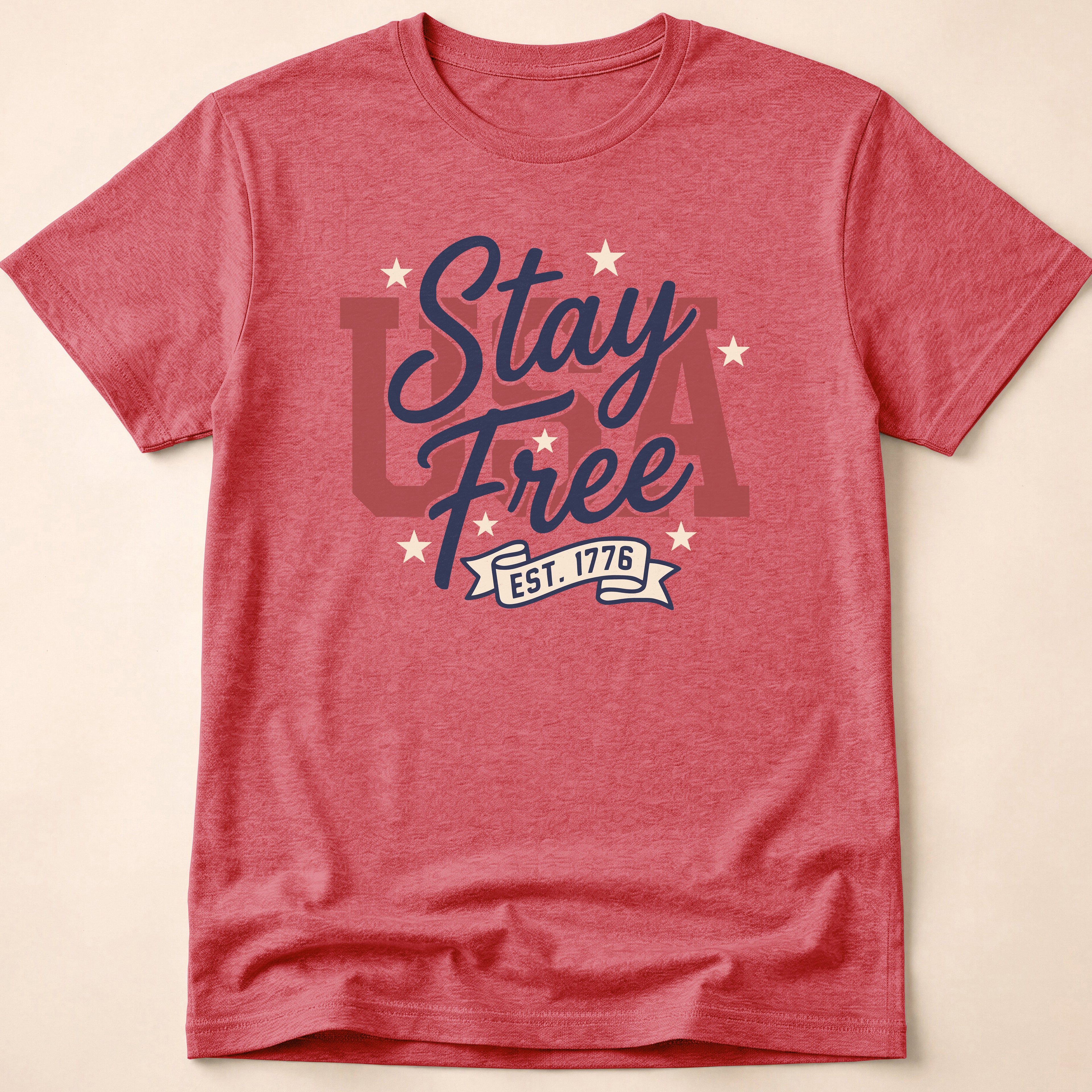 Vintage USA Stay Free Est 1776 T-Shirt