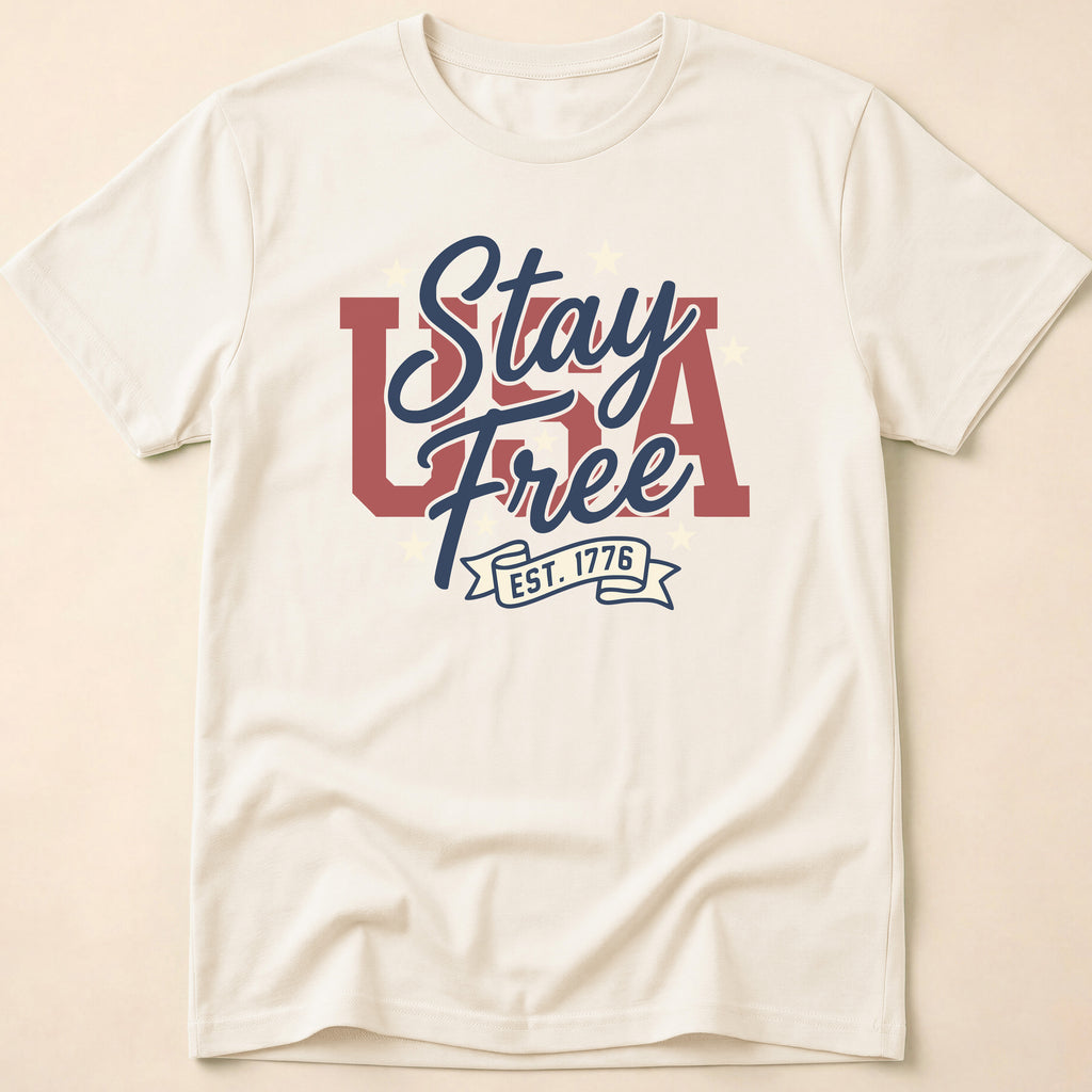 Vintage USA Stay Free Est 1776 T-Shirt