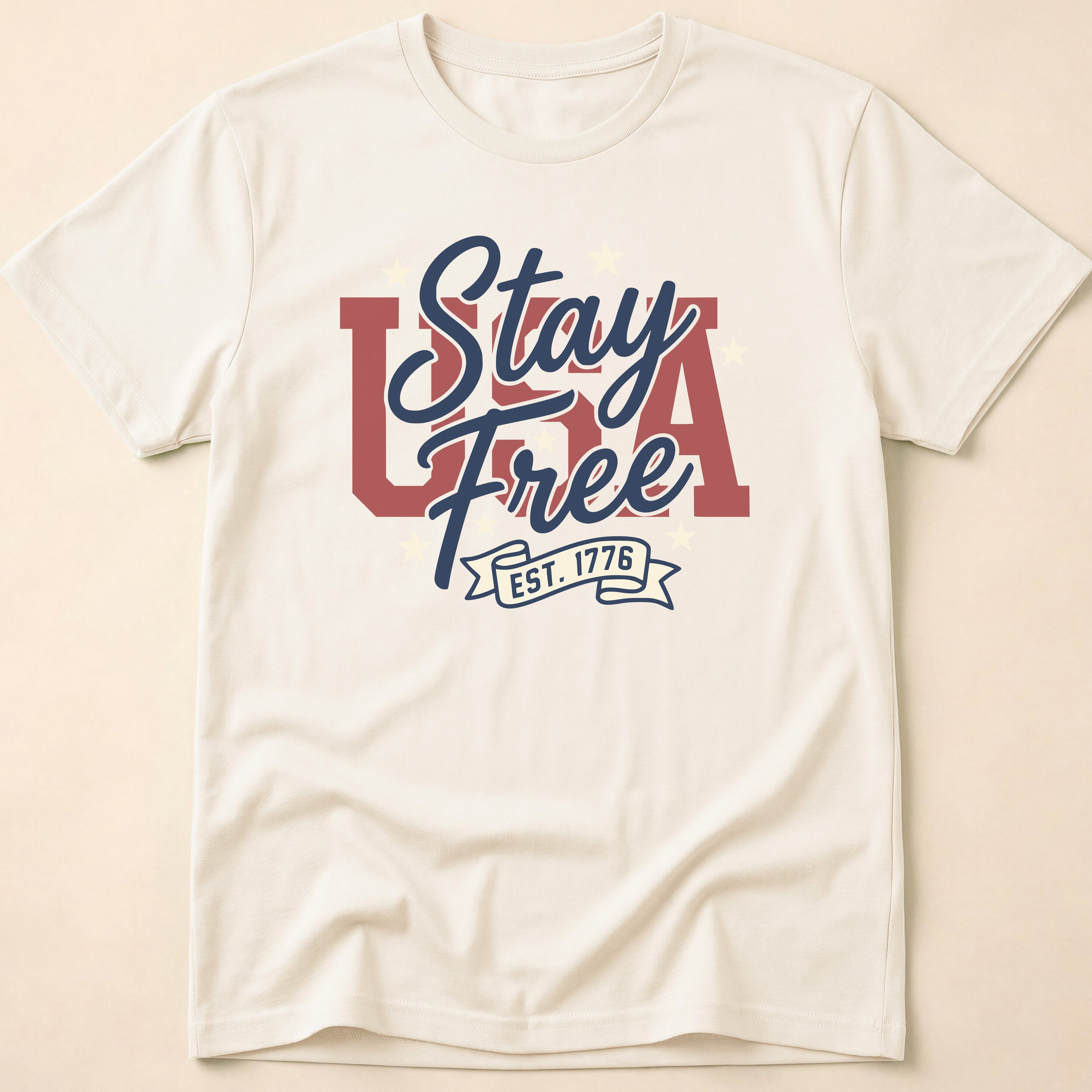 Vintage USA Stay Free Est 1776 T-Shirt