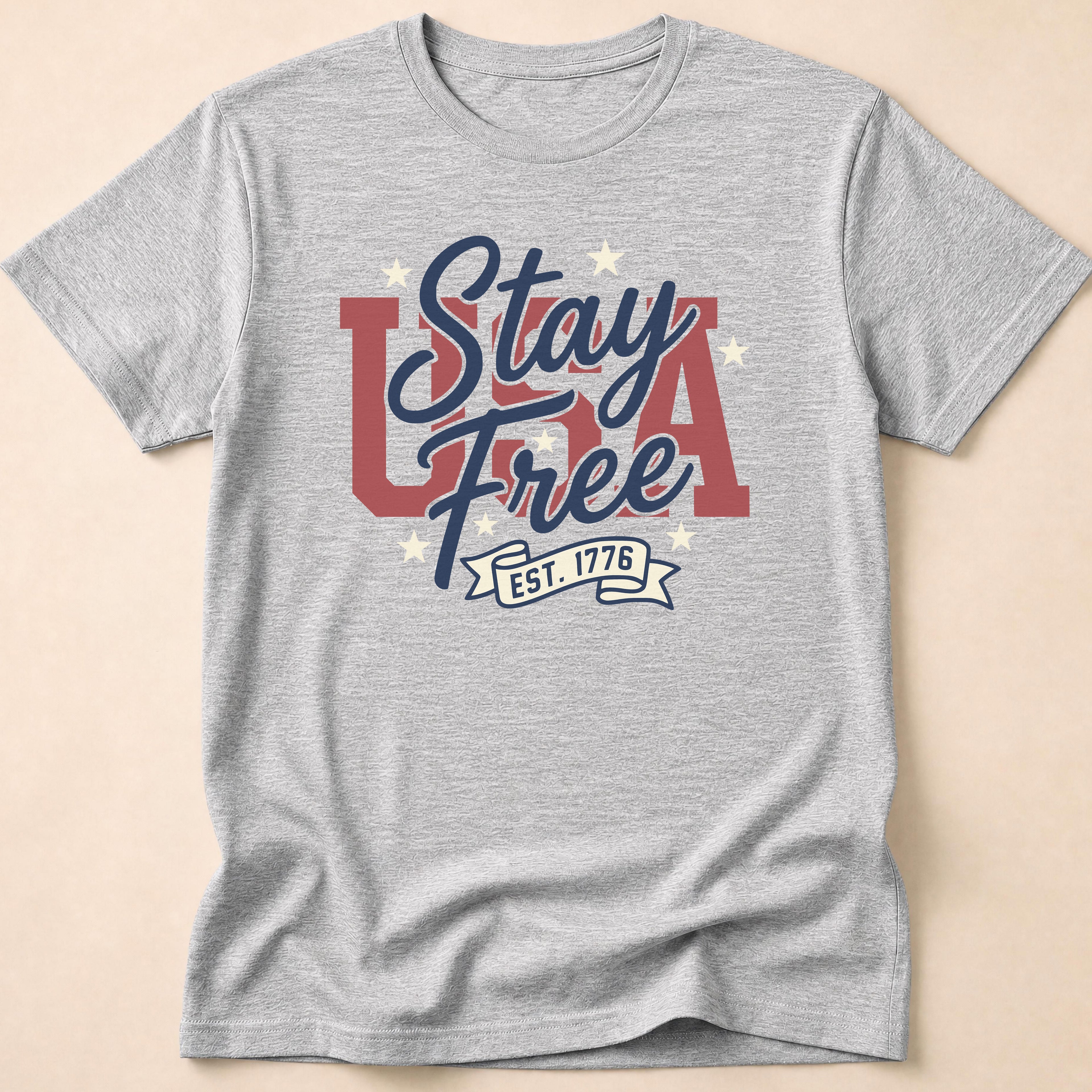 Vintage USA Stay Free Est 1776 T-Shirt