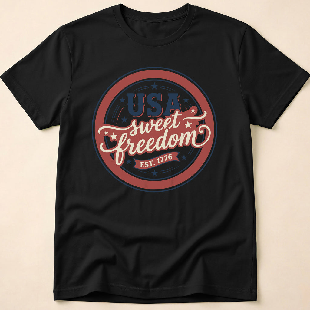 Vintage USA Sweet Freedom Est 1776 T-Shirt