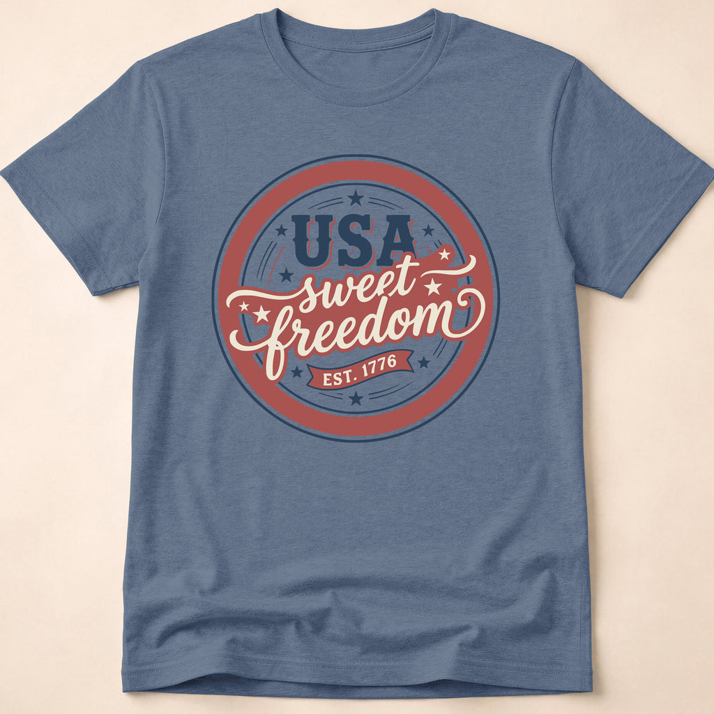 Vintage USA Sweet Freedom Est 1776 T-Shirt