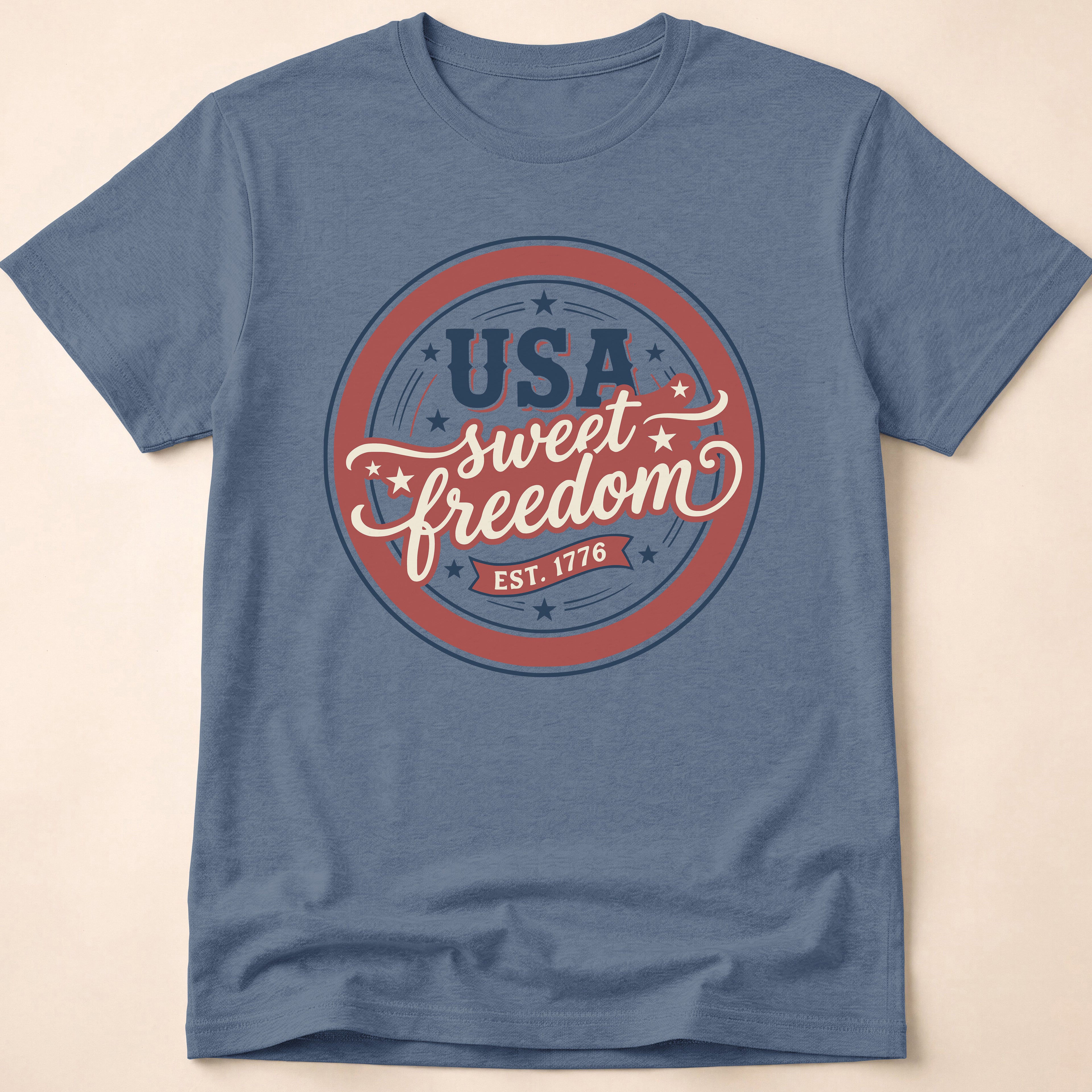 Vintage USA Sweet Freedom Est 1776 T-Shirt