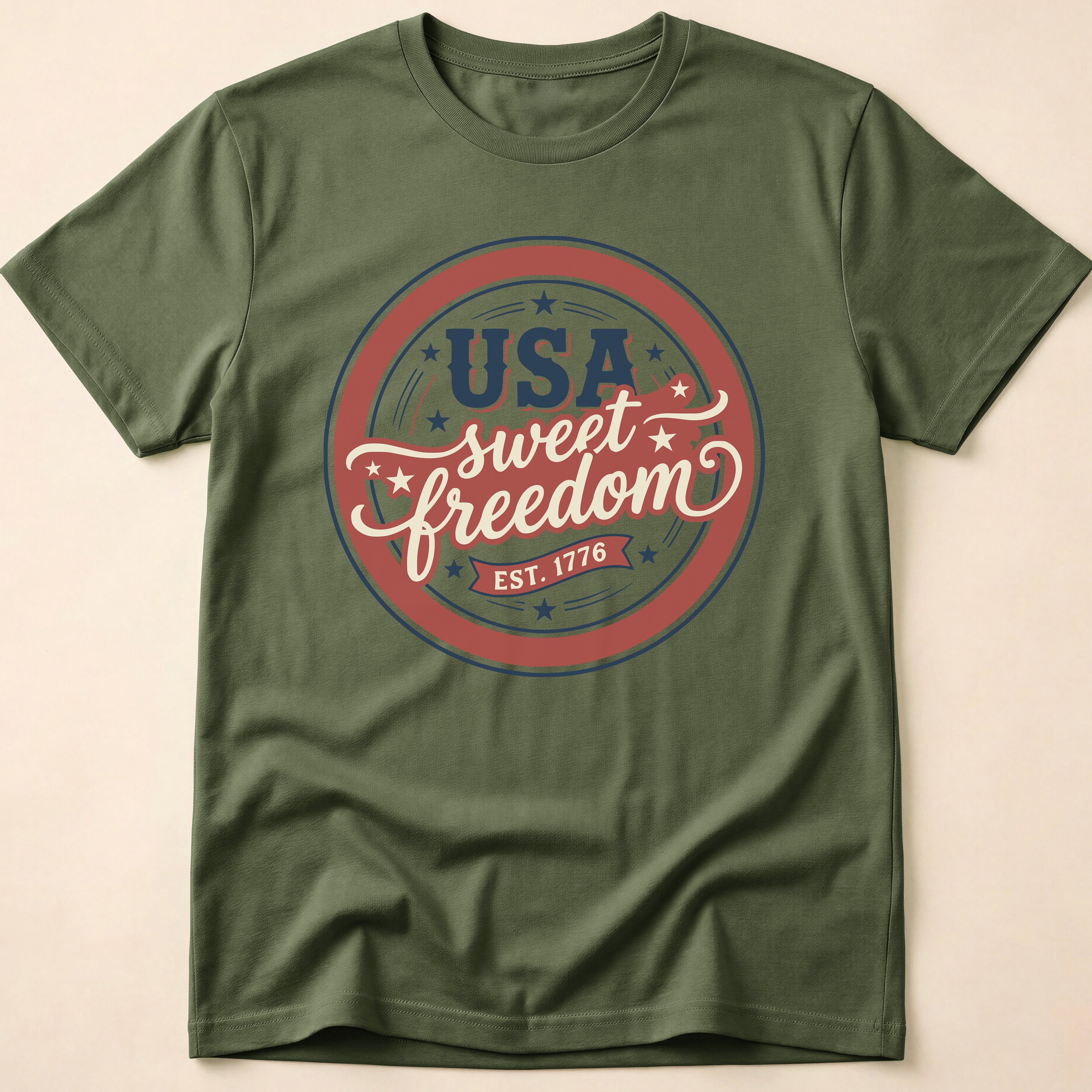 Vintage USA Sweet Freedom Est 1776 T-Shirt