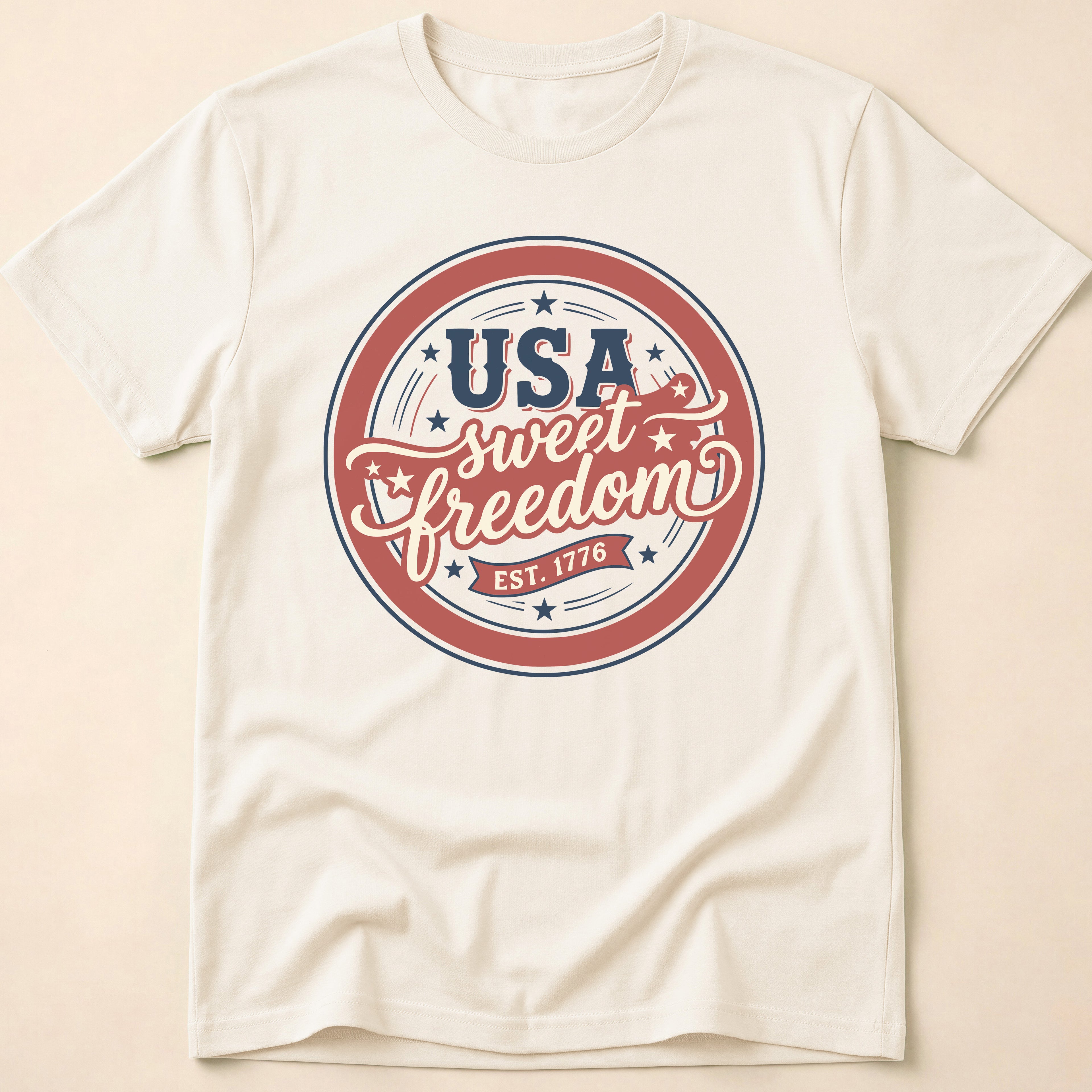 Vintage USA Sweet Freedom Est 1776 T-Shirt
