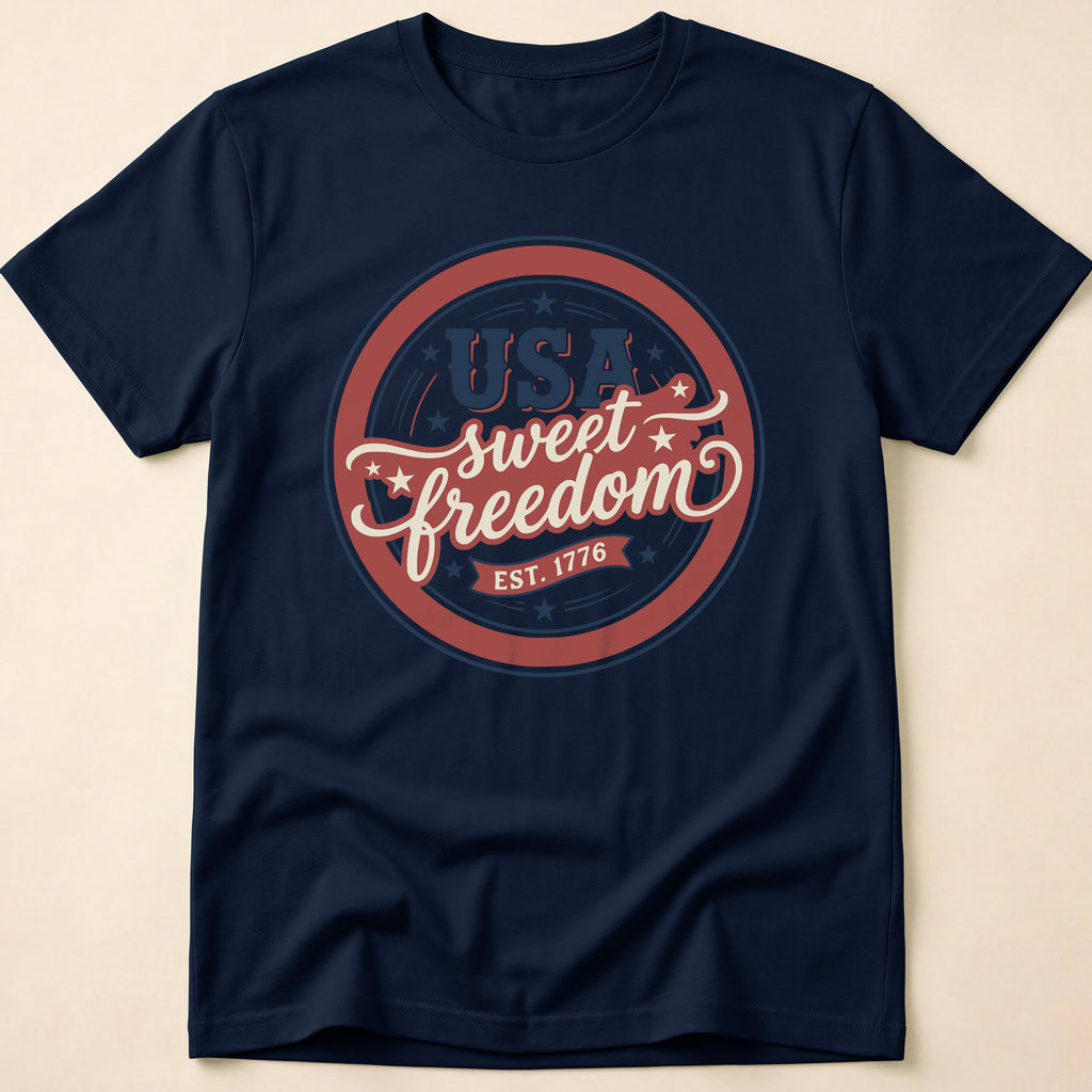 Vintage USA Sweet Freedom Est 1776 T-Shirt