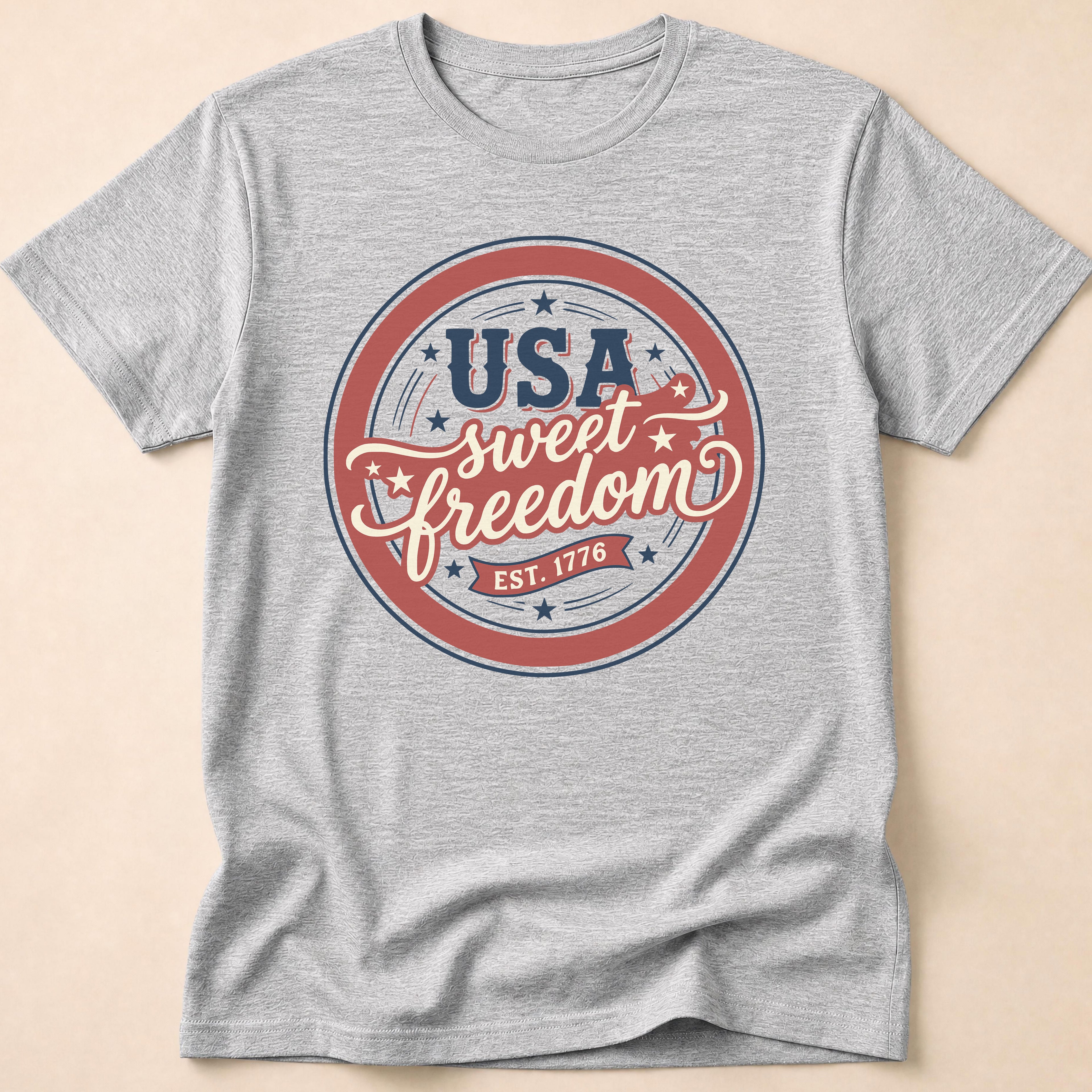 Vintage USA Sweet Freedom Est 1776 T-Shirt