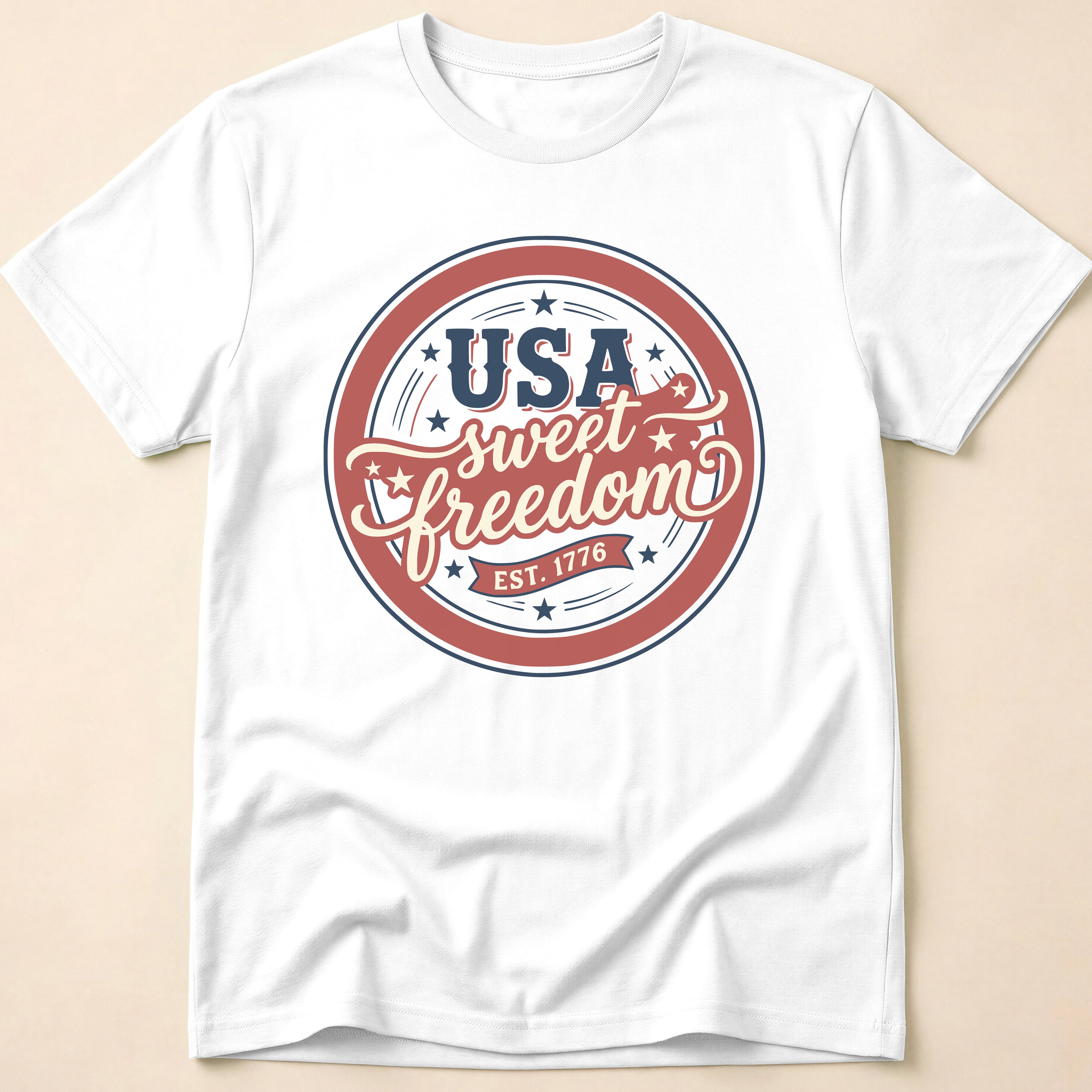 Vintage USA Sweet Freedom Est 1776 T-Shirt