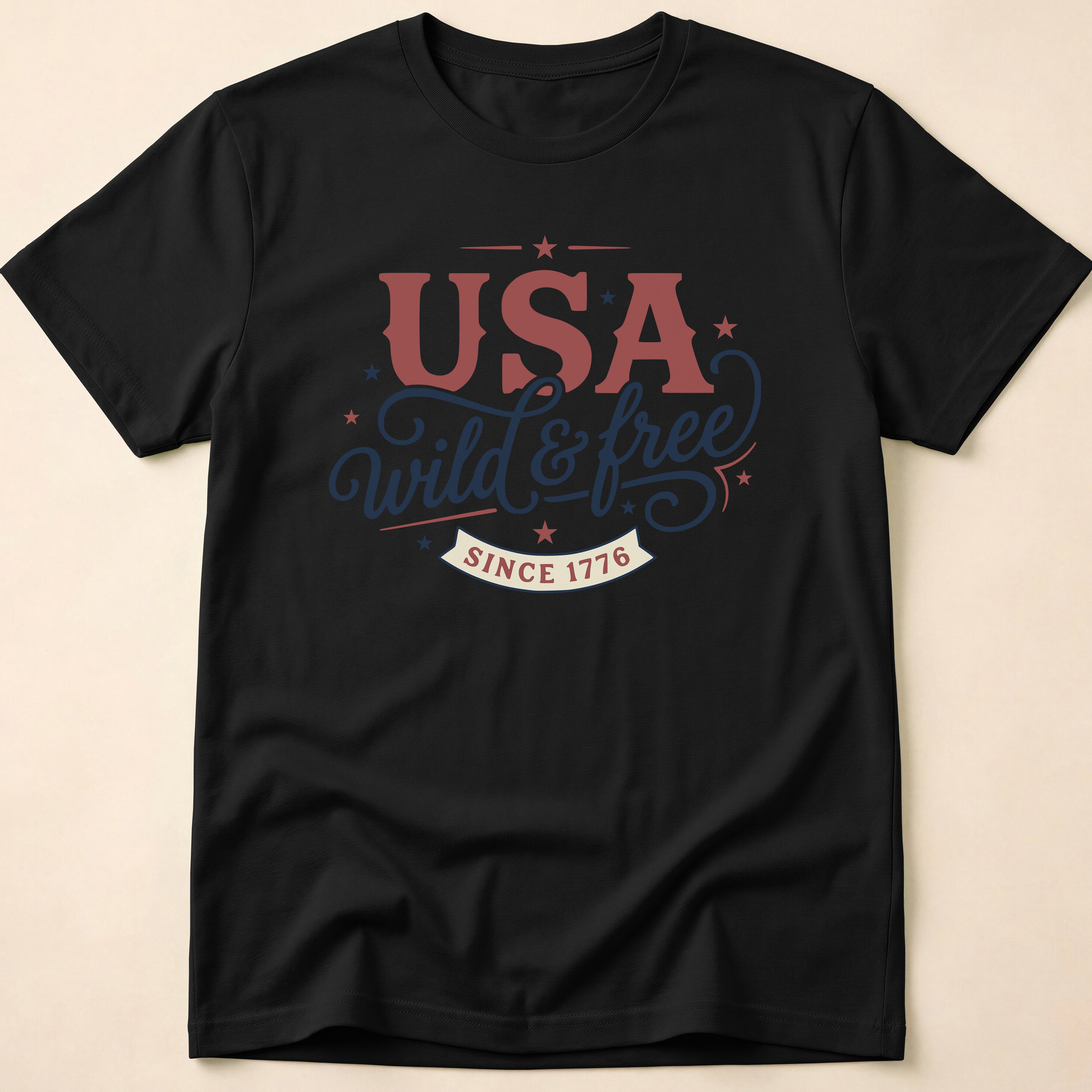 Vintage USA Wild & Free Since 1776 T-Shirt
