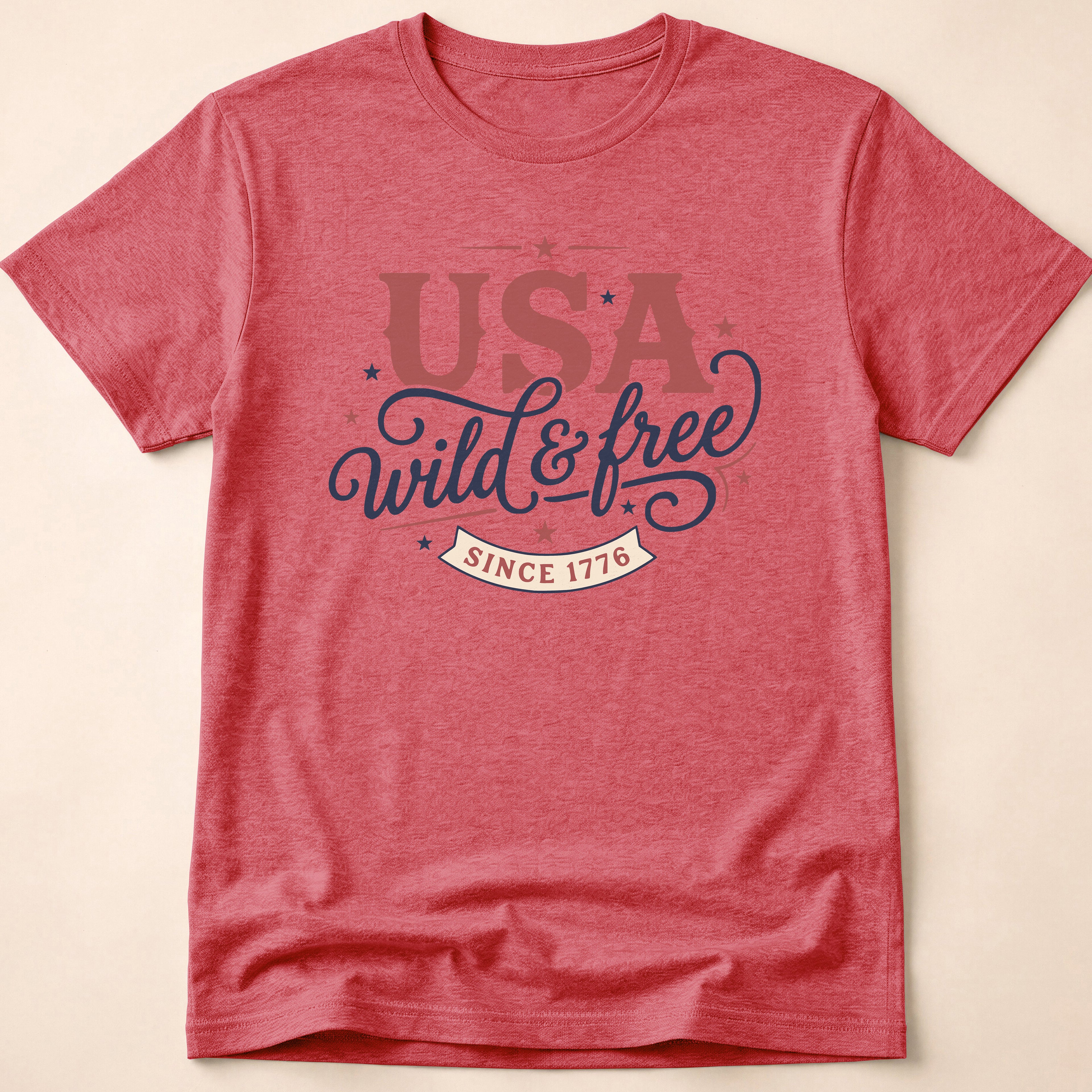 Vintage USA Wild & Free Since 1776 T-Shirt