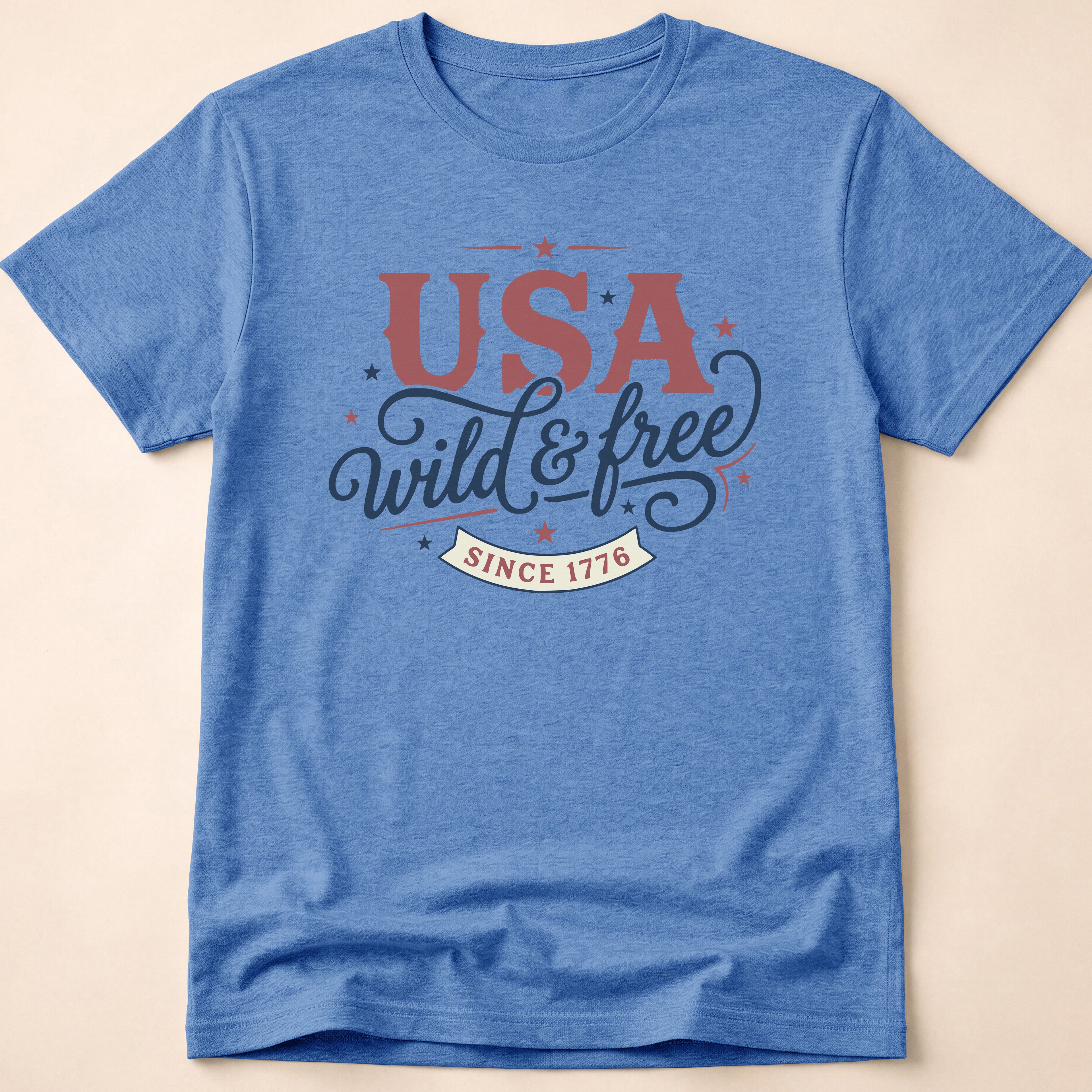 Vintage USA Wild & Free Since 1776 T-Shirt